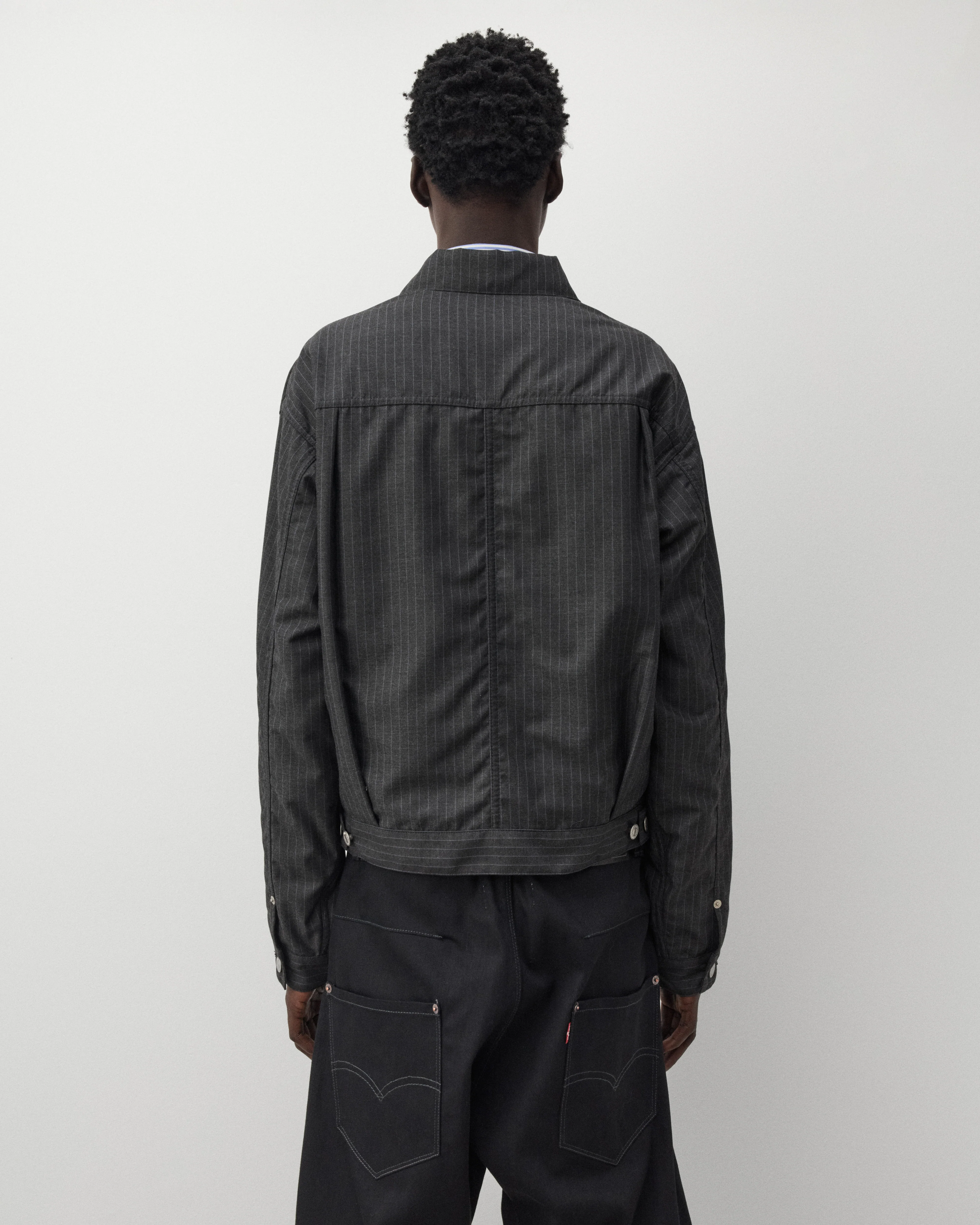 Junya Watanabe Man - Men's Levi's Type 2 Jacket - (Black Pin Stripe)