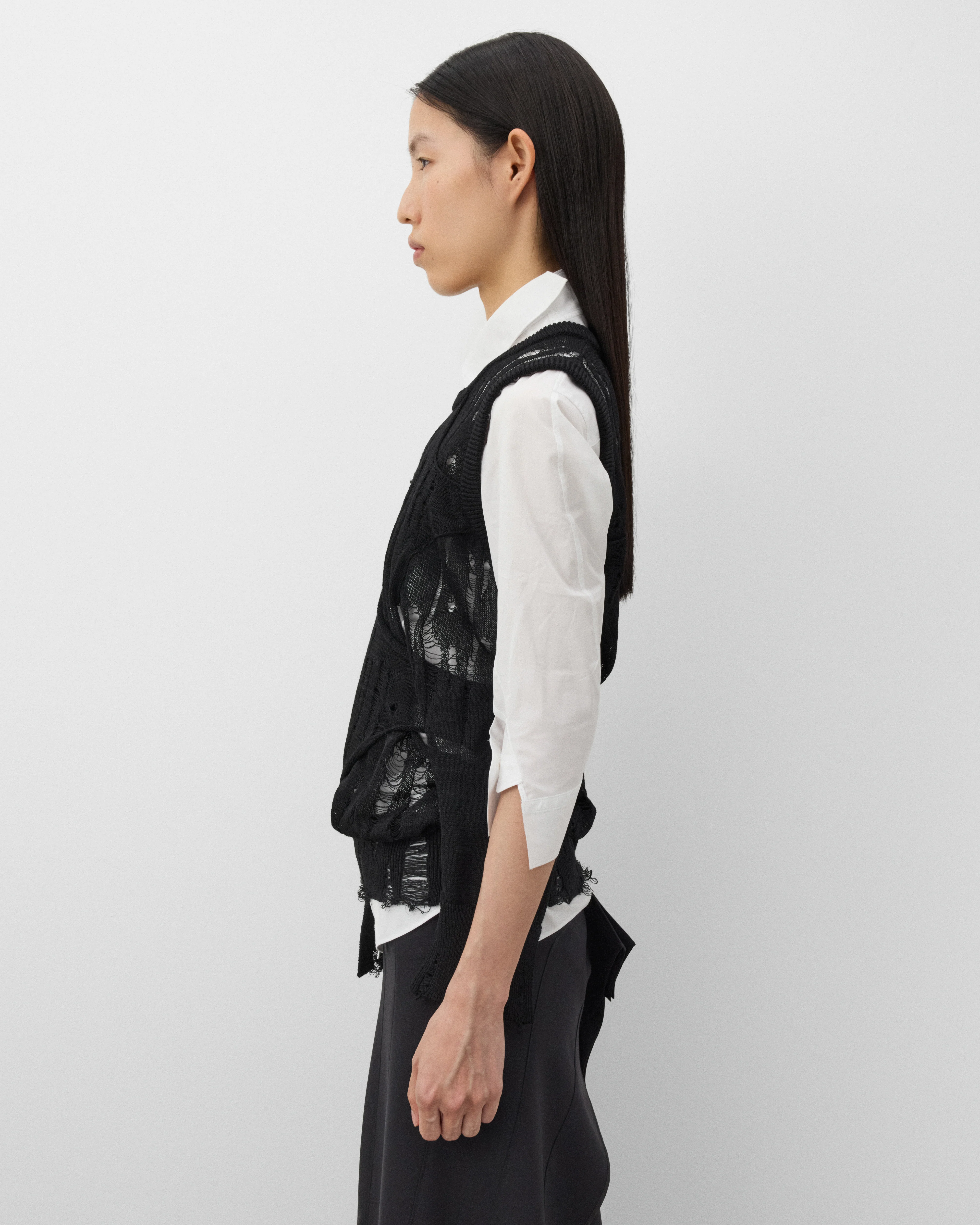 Junya Watanabe - Women's Distressed Vest - (Black)