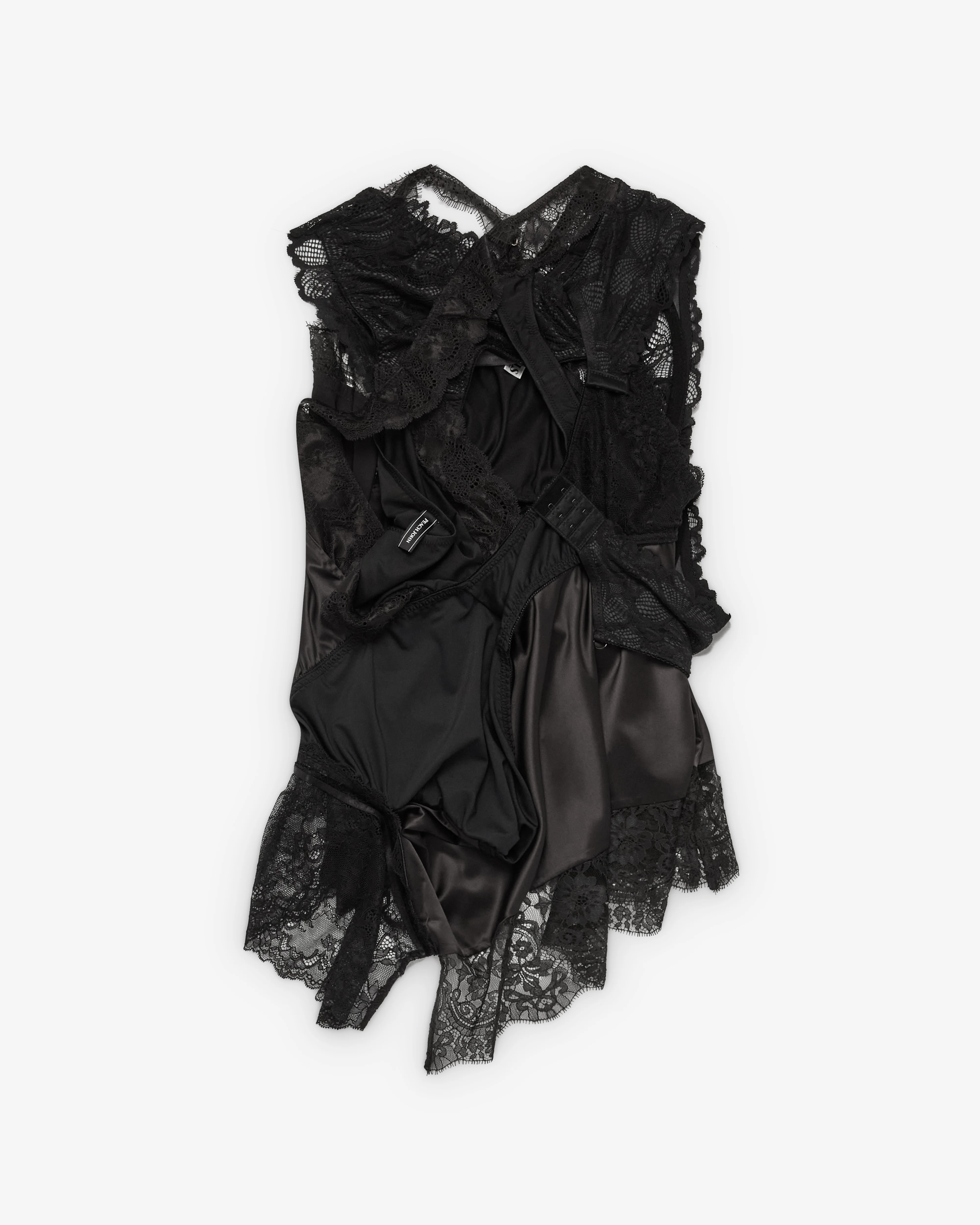 Junya Watanabe - Women's Satin and Lace Blouse - (Black)