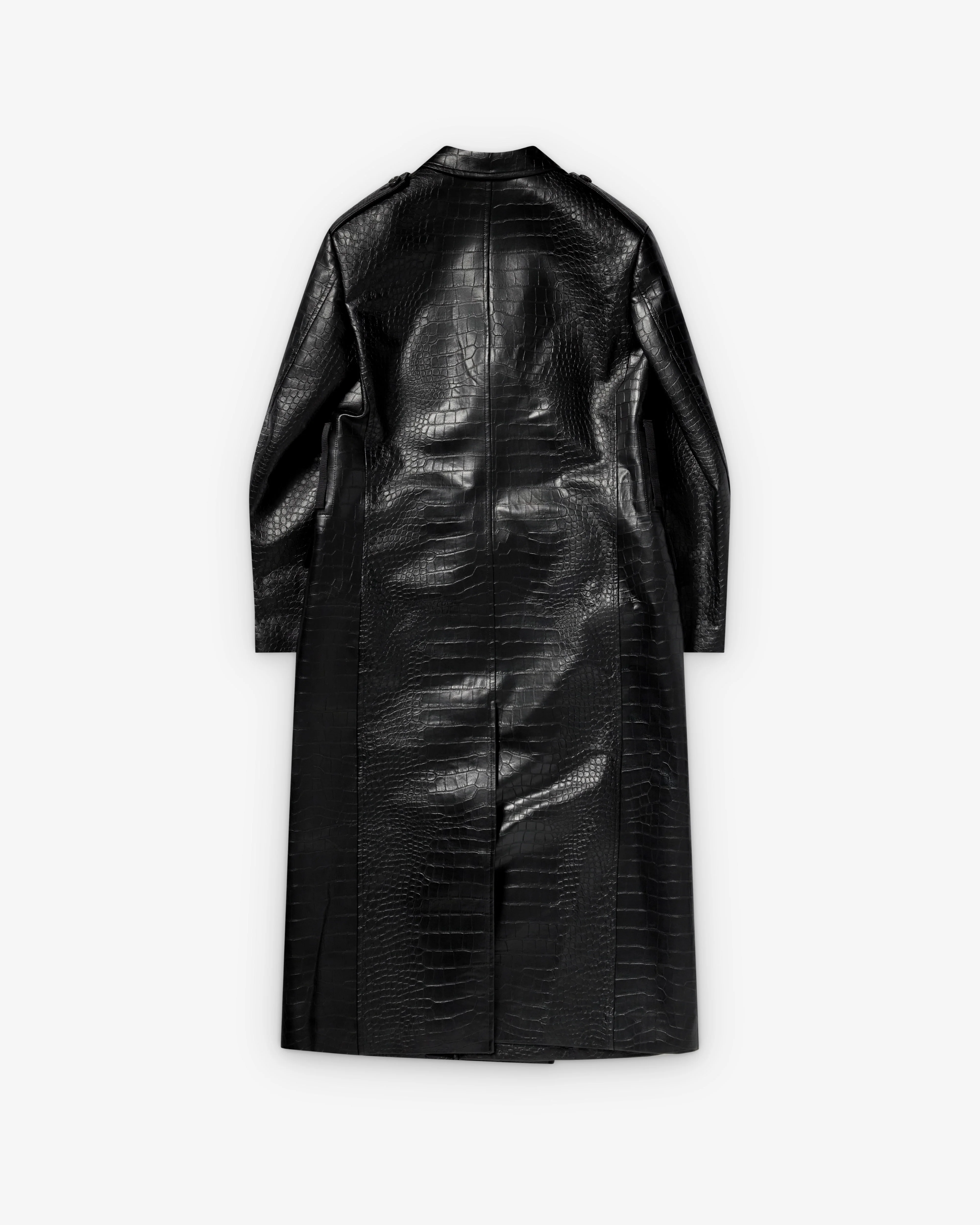 Junya Watanabe - Women's Embossed Double Breasted Coat - (Black)