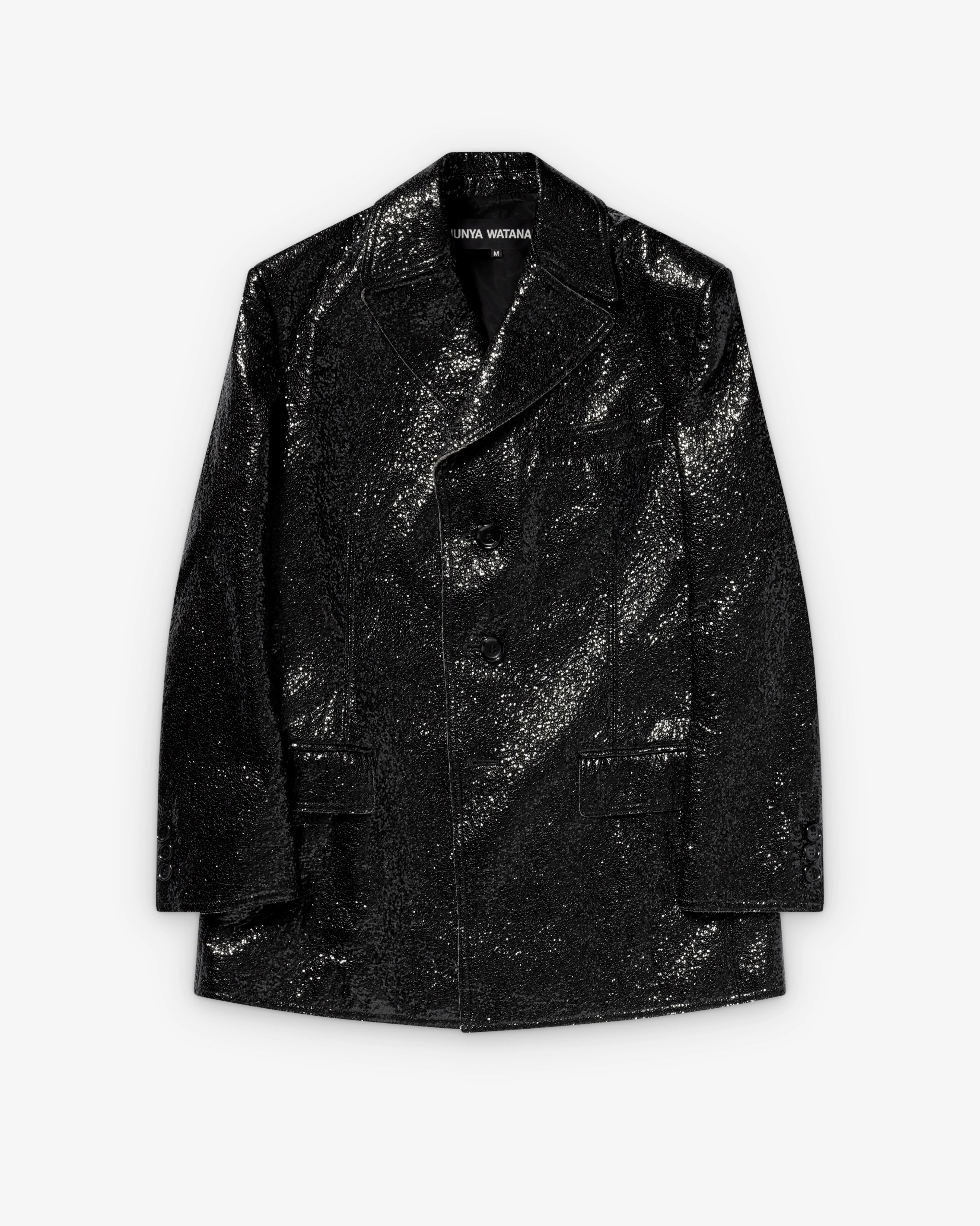 Junya Watanabe - Women's Cracked Faux Leather Jacket - (Black)