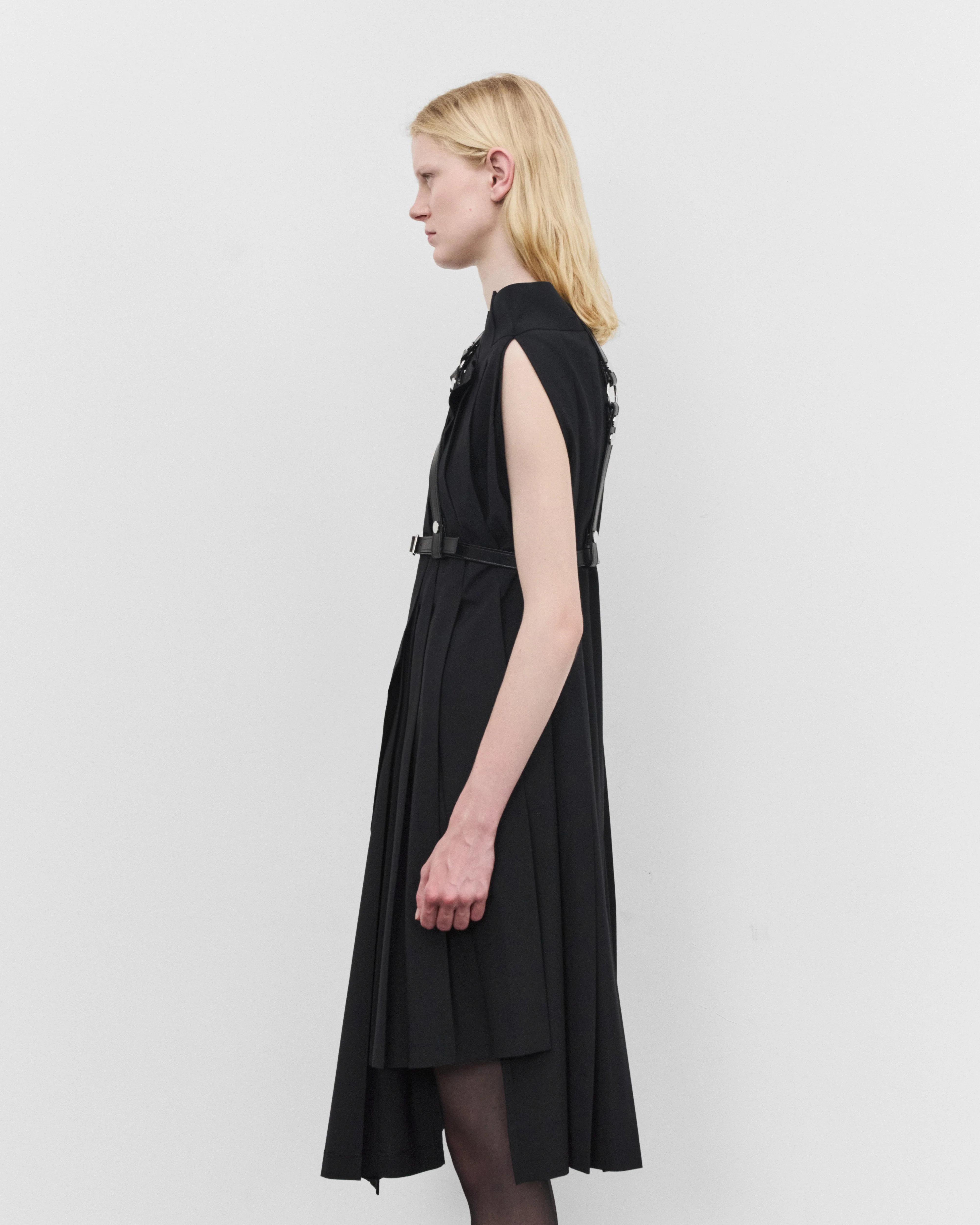 Junya Watanabe - Women's Pleated Dress with Harness - (Black)
