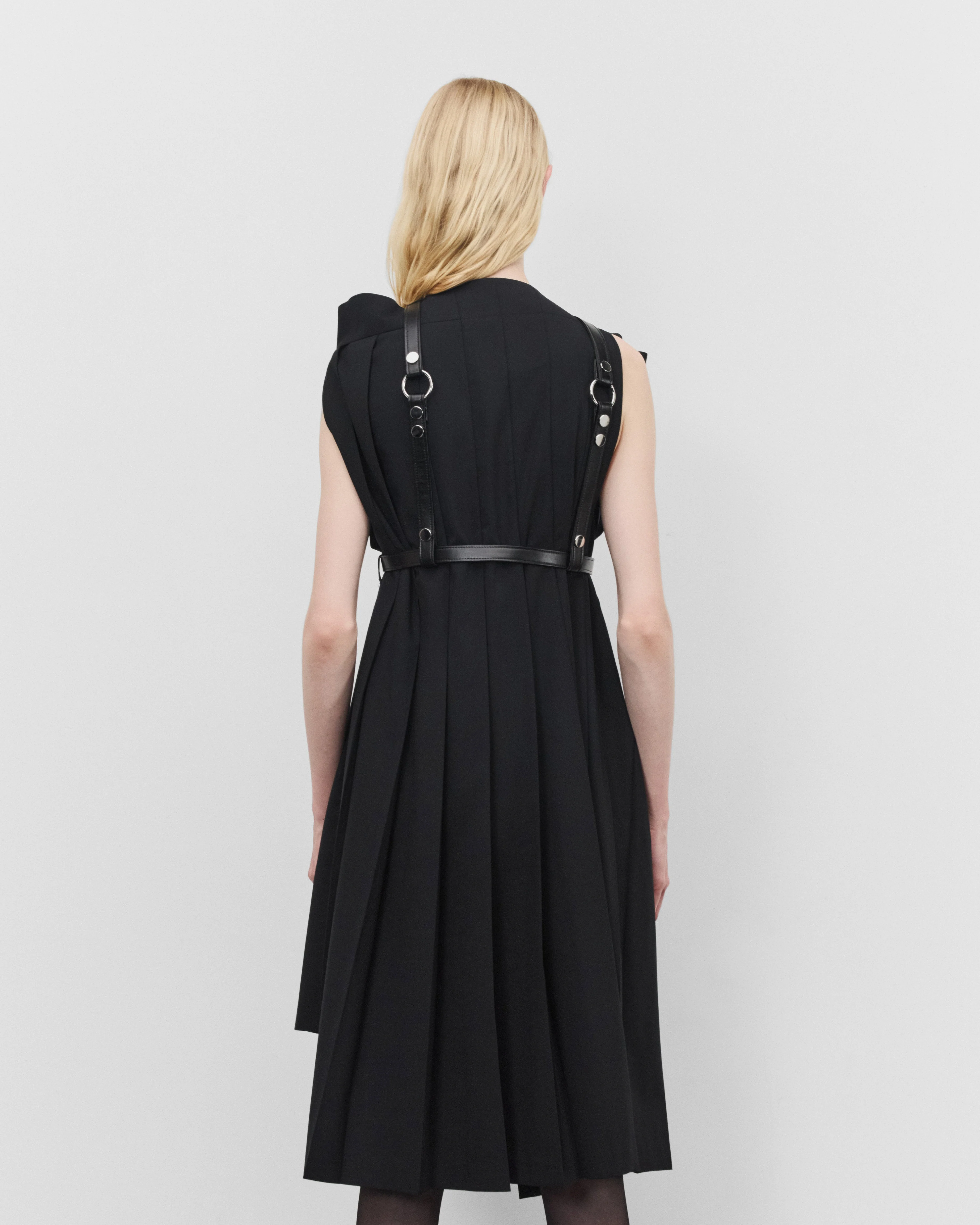 Junya Watanabe - Women's Pleated Dress with Harness - (Black)
