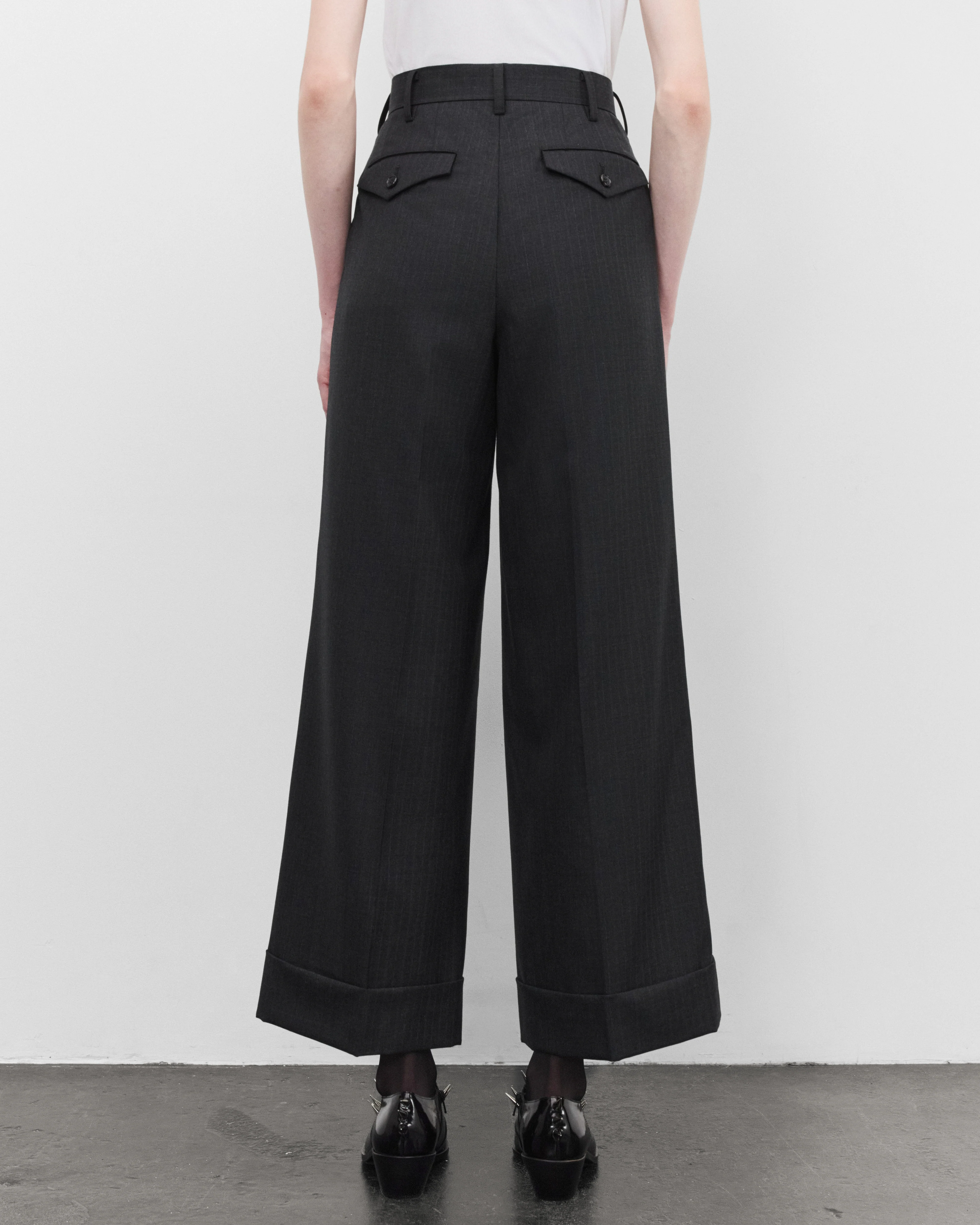 Junya Watanabe - Women's Pin Stripe Suit Trousers - (Grey)