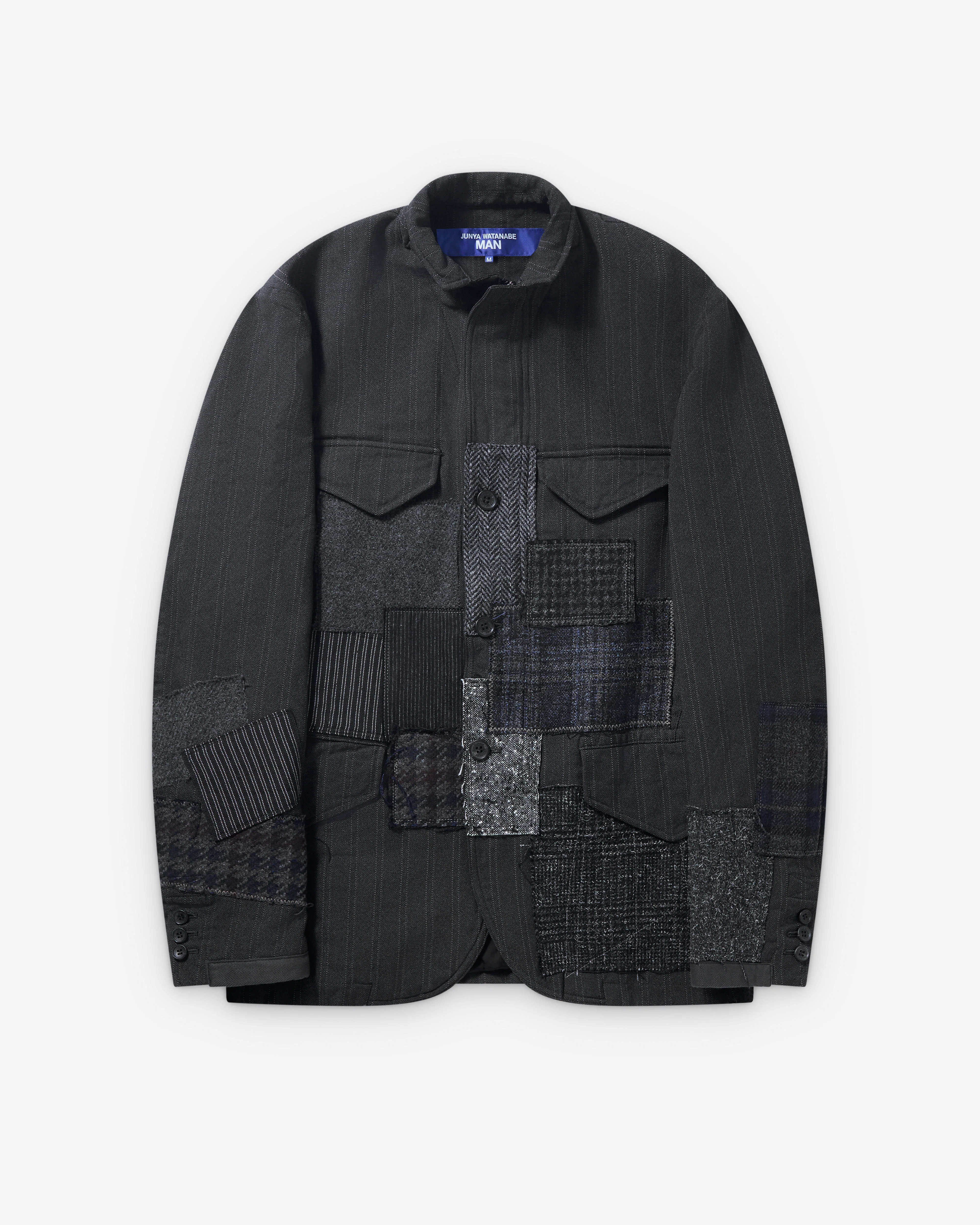 Junya Watanabe Man - Men's Patchwork Zip Blazer - (Grey/Mix)