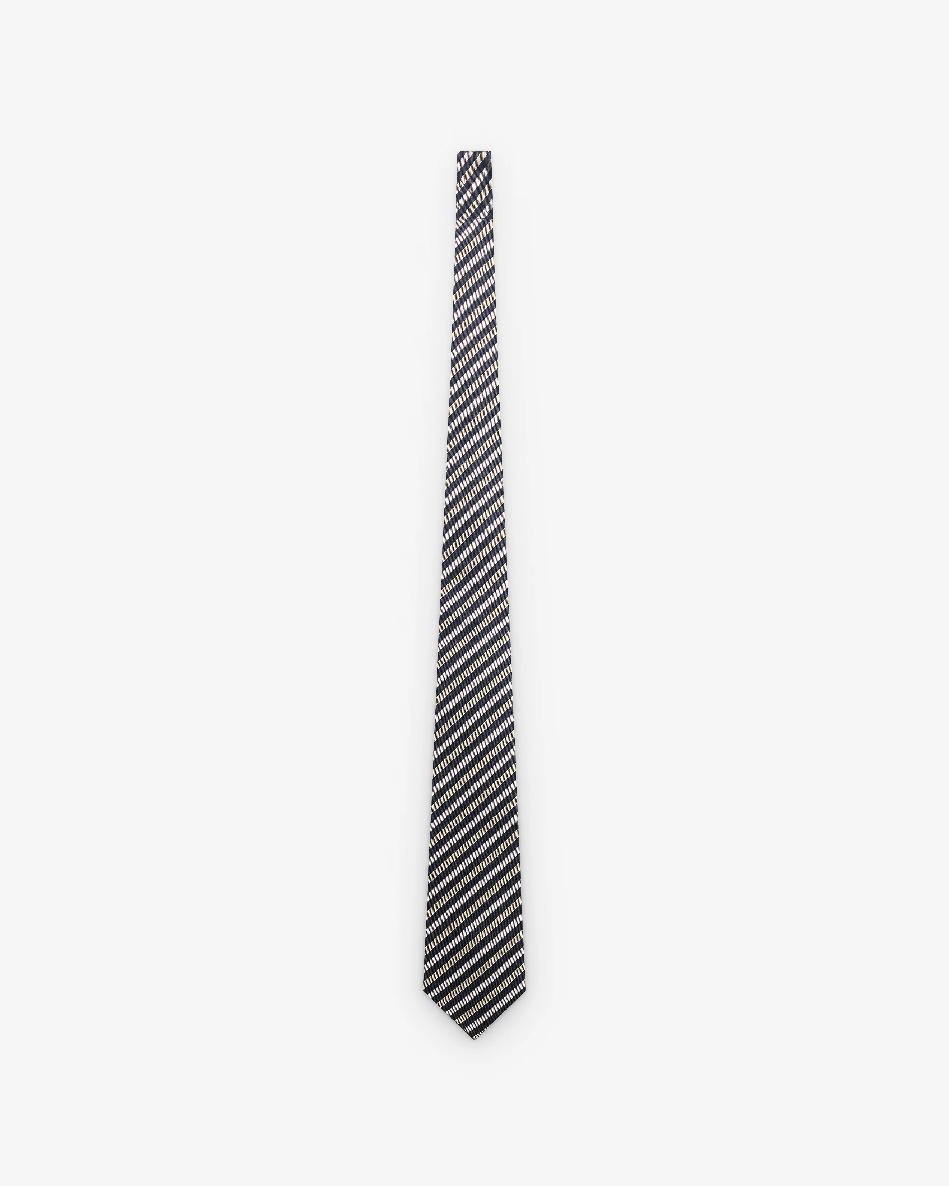 Junya Watanabe Man - Men's Silk Stripe Tie - (Black/White/Yellow)