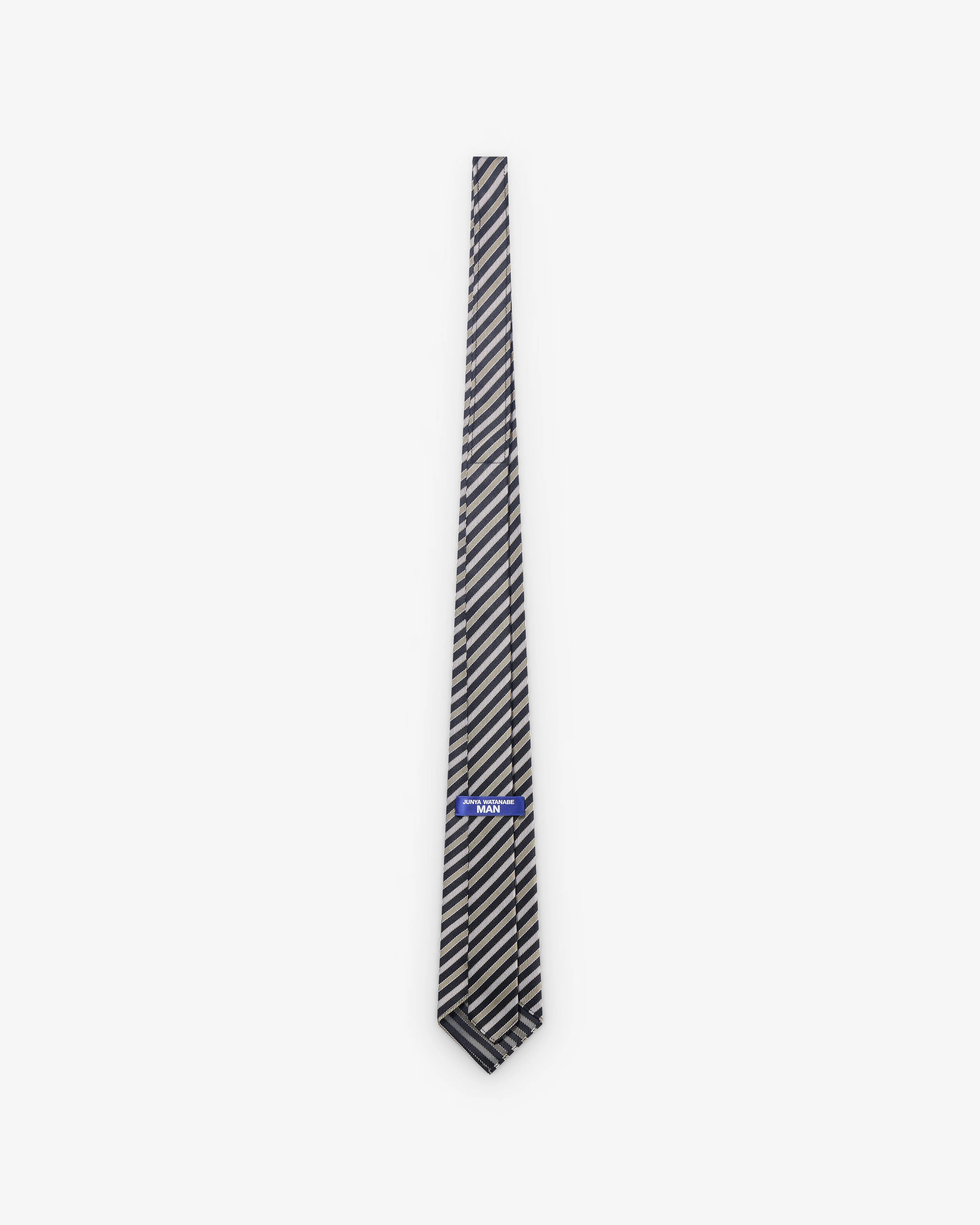 Junya Watanabe Man - Men's Silk Stripe Tie - (Black/White/Yellow)