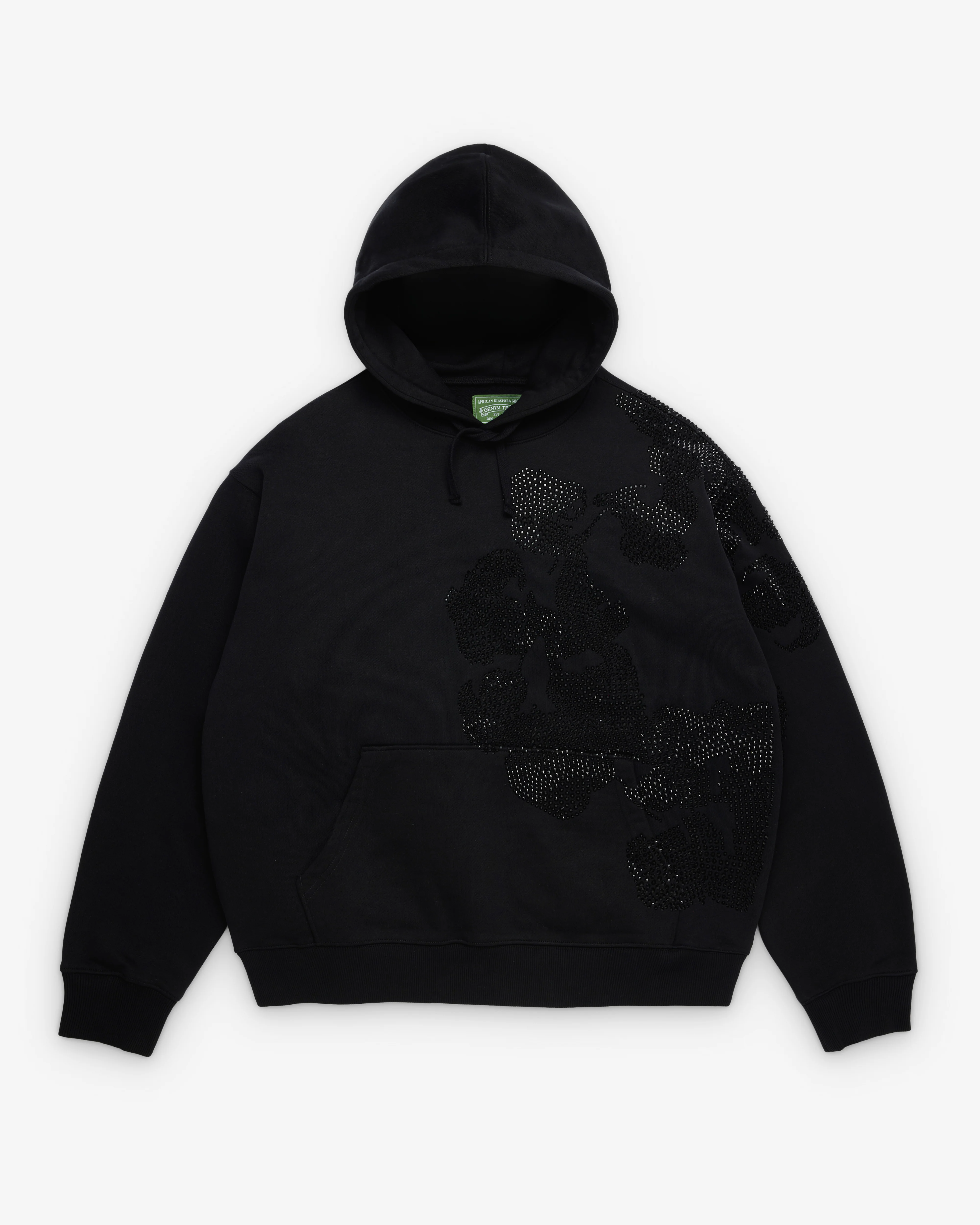 Denim Tears - Men's Jumbo Wreath Pull Over Hoodie - (Black)