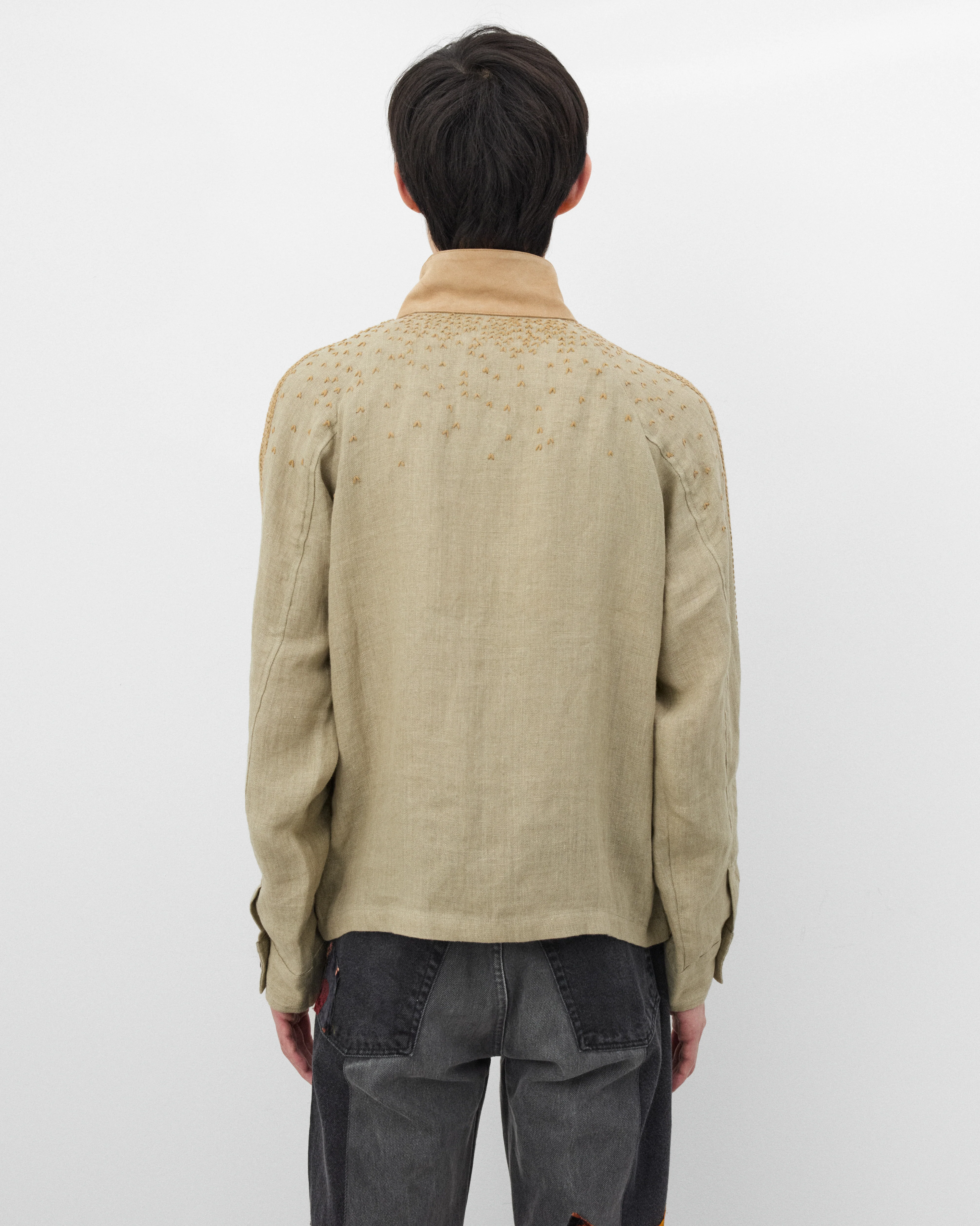 Kartik Research - Men's Harrington Jacket - (Pista/Beige)