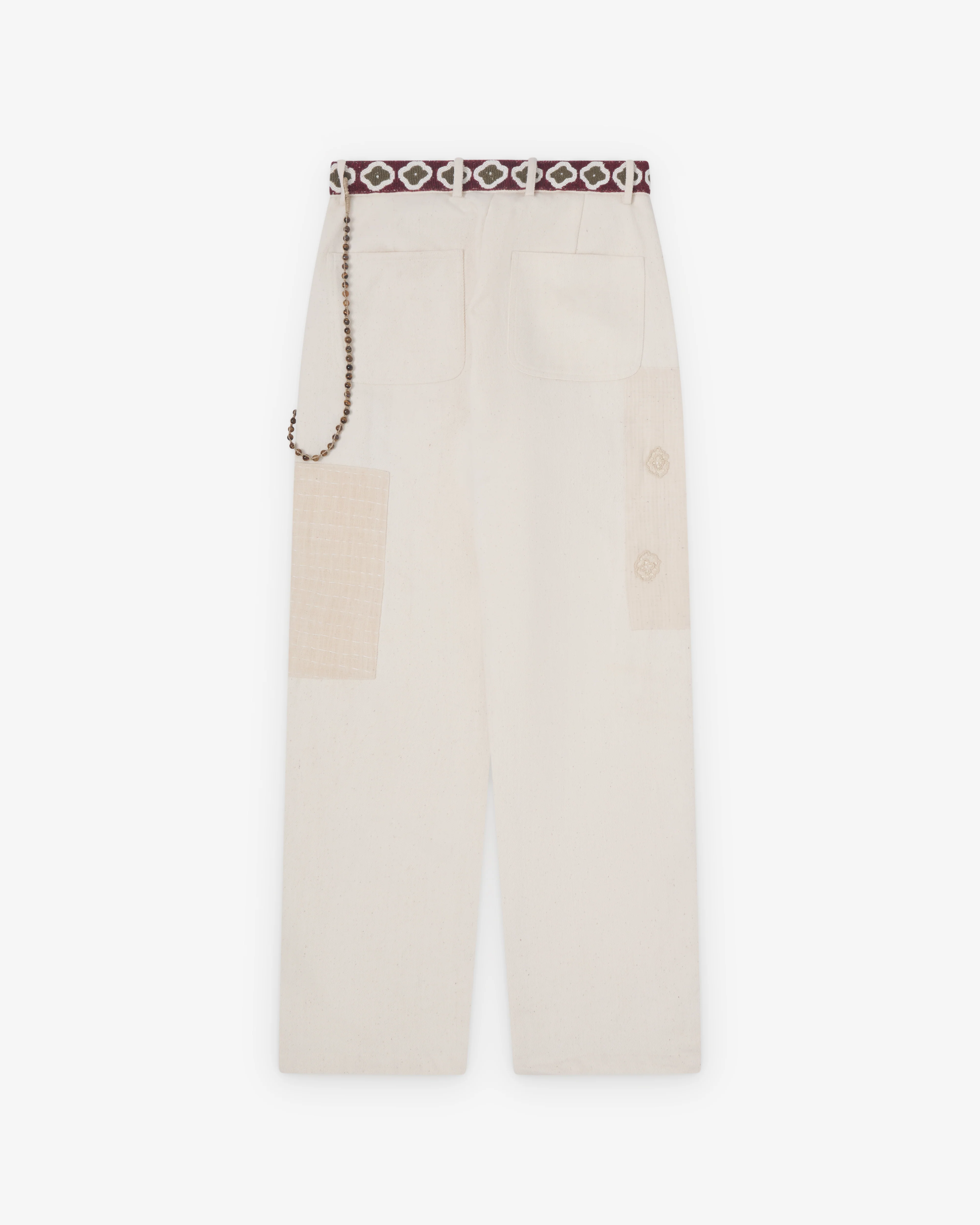 Kartik Research - Men's Patchwork Denim Trouser - (Ecru)