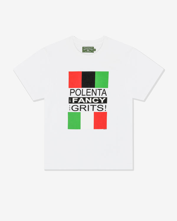 Denim Tears - Men
s Polenta Is Fancy For Grits Tee - (White)