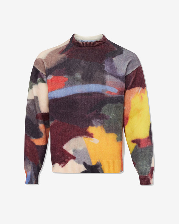 JW Anderson - Men
s Abstract Printed Sweater - (Olive)