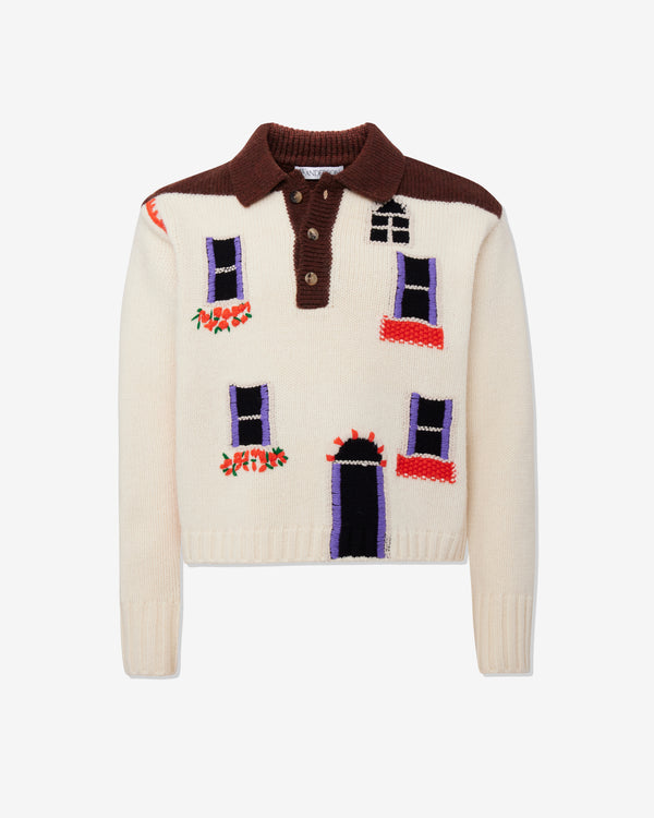 JW Anderson - Men
s House Polo Sweater - (Flax)