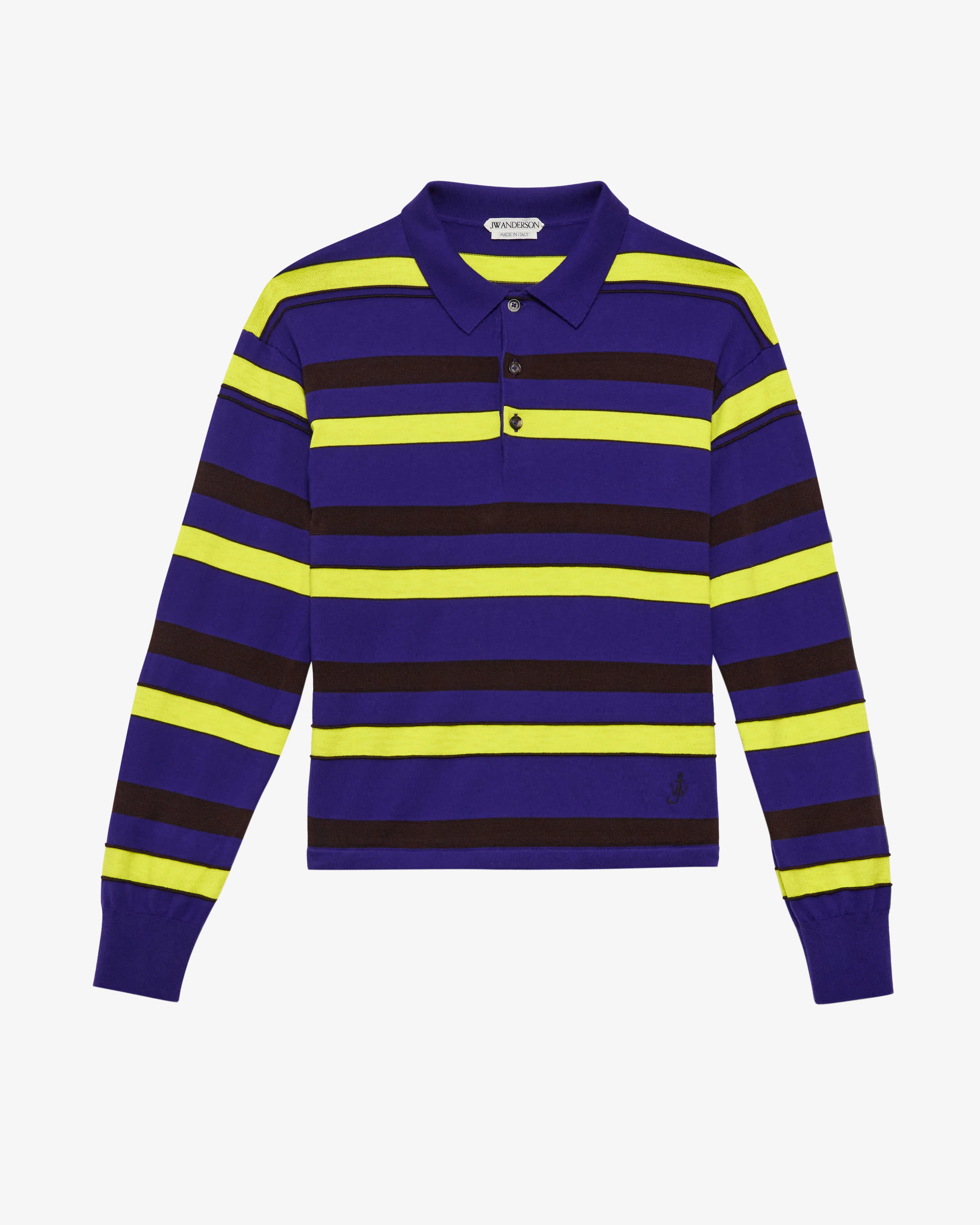 JW Anderson - Men's Knitted Rugby Polo - (Ultraviolet)