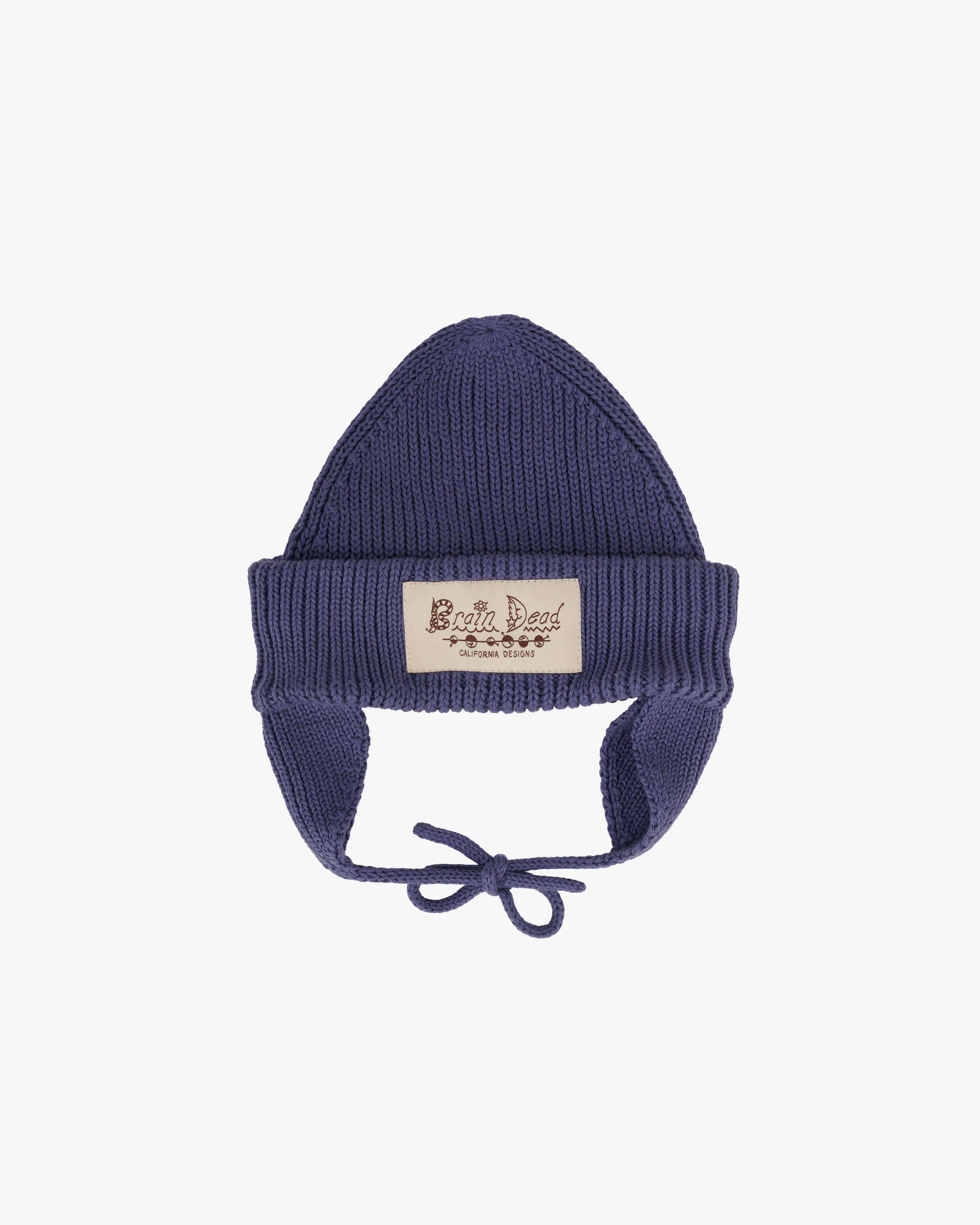 Brain Dead - Men's Knitted Ear Flap Beanie - (Blue)