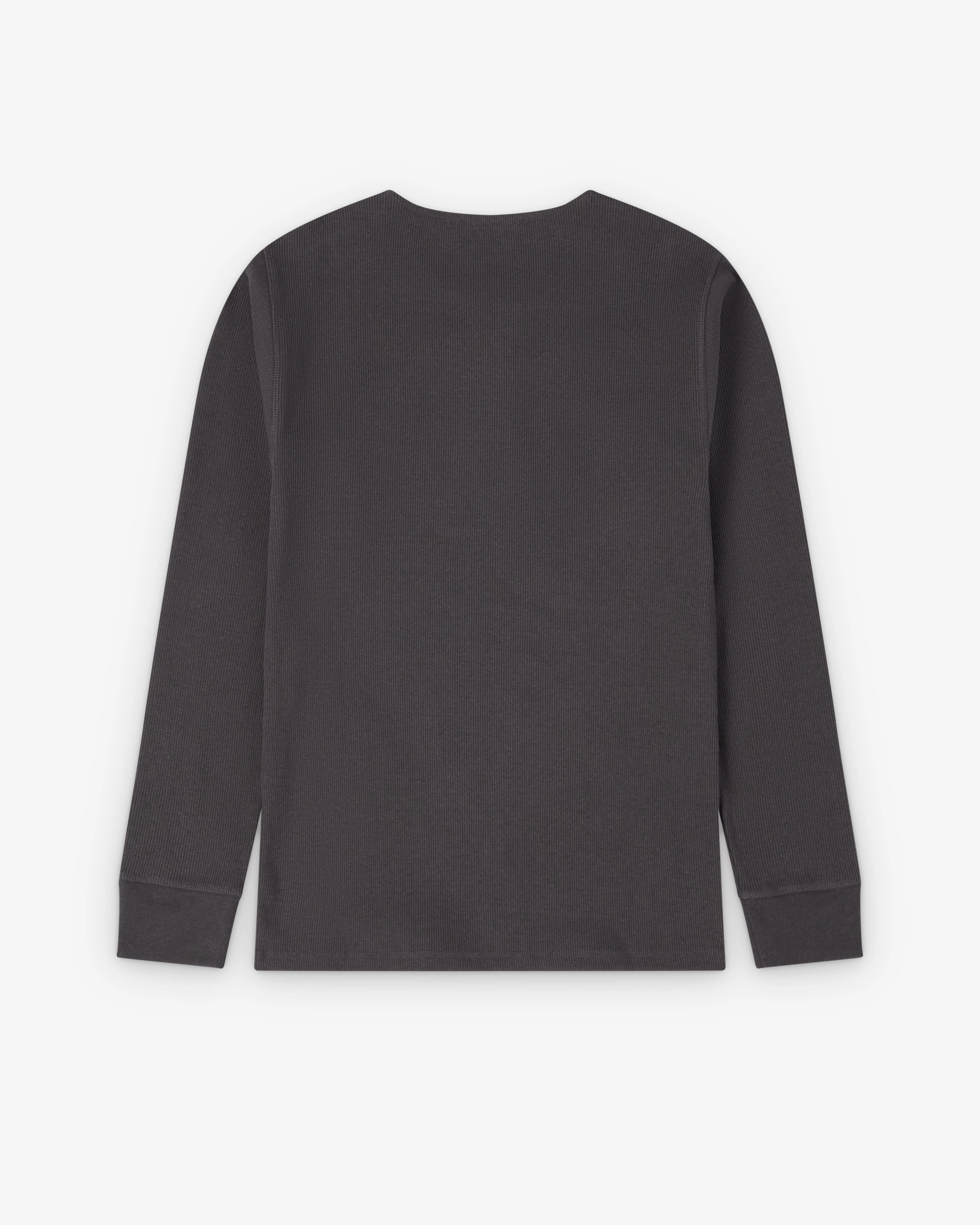 Lemaire - Men's Long Sleeve Henley - (Basalt)