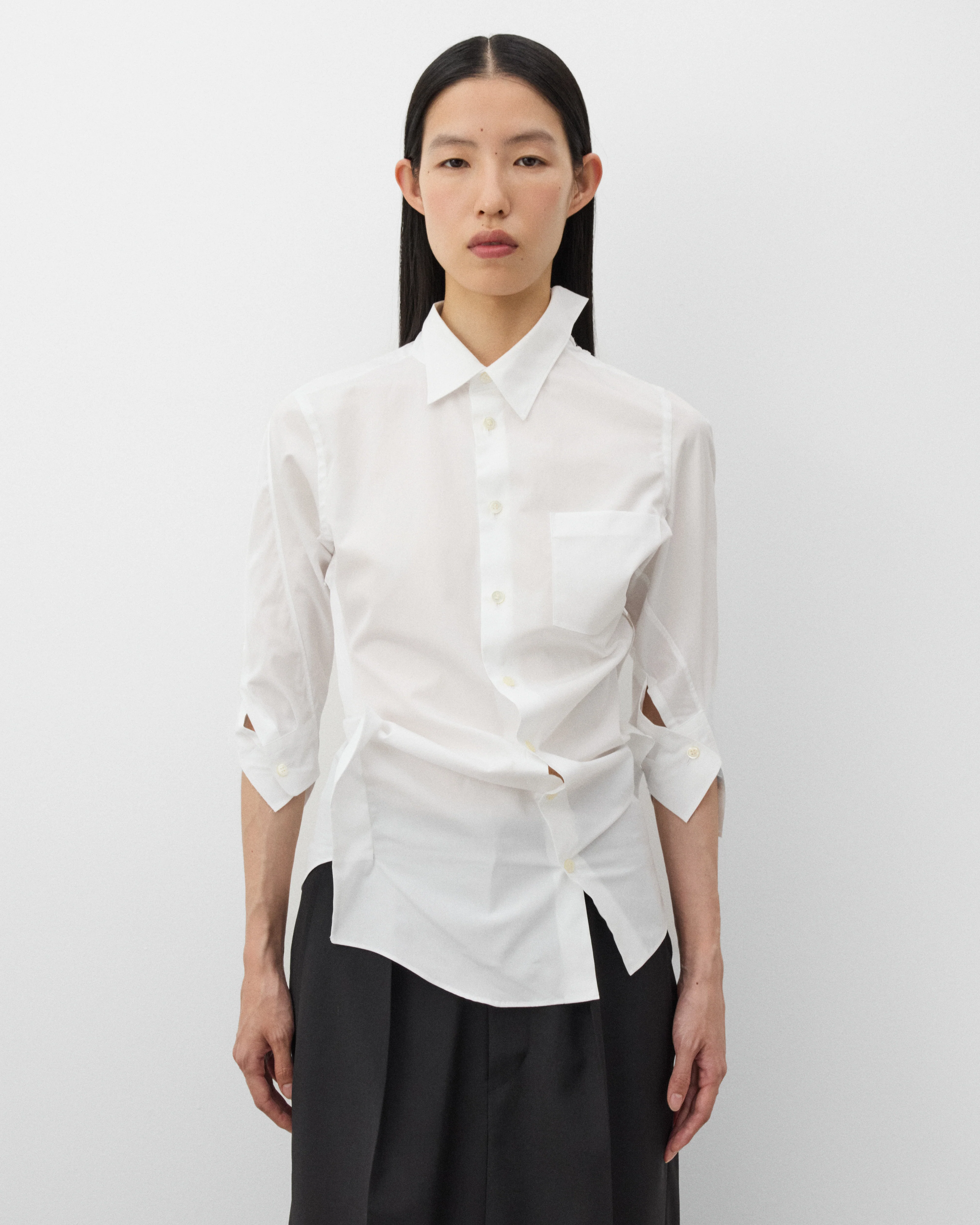 Junya Watanabe - Women's Asymmetric Shirt Blouse - (White)
