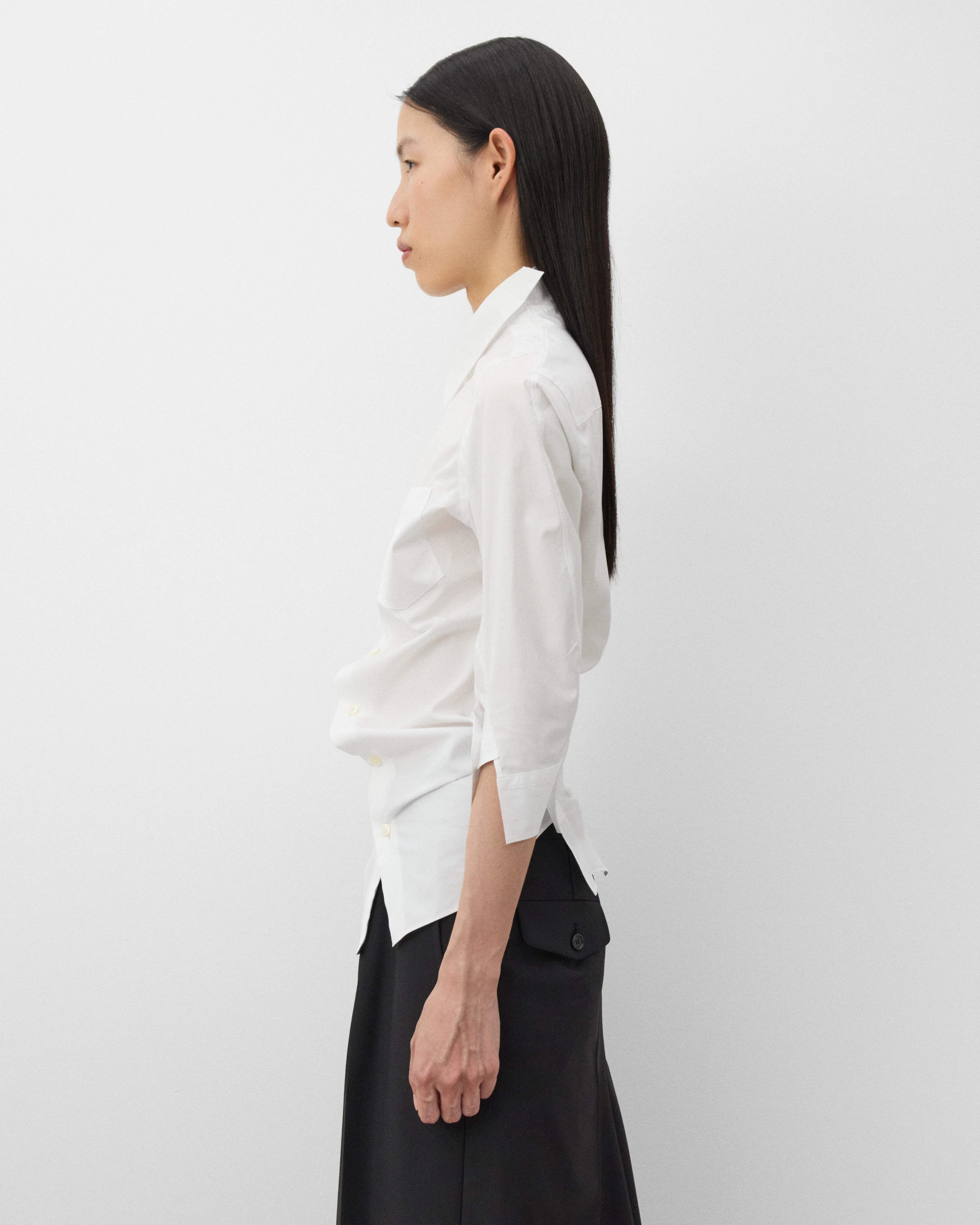 Junya Watanabe - Women's Asymmetric Shirt Blouse - (White)