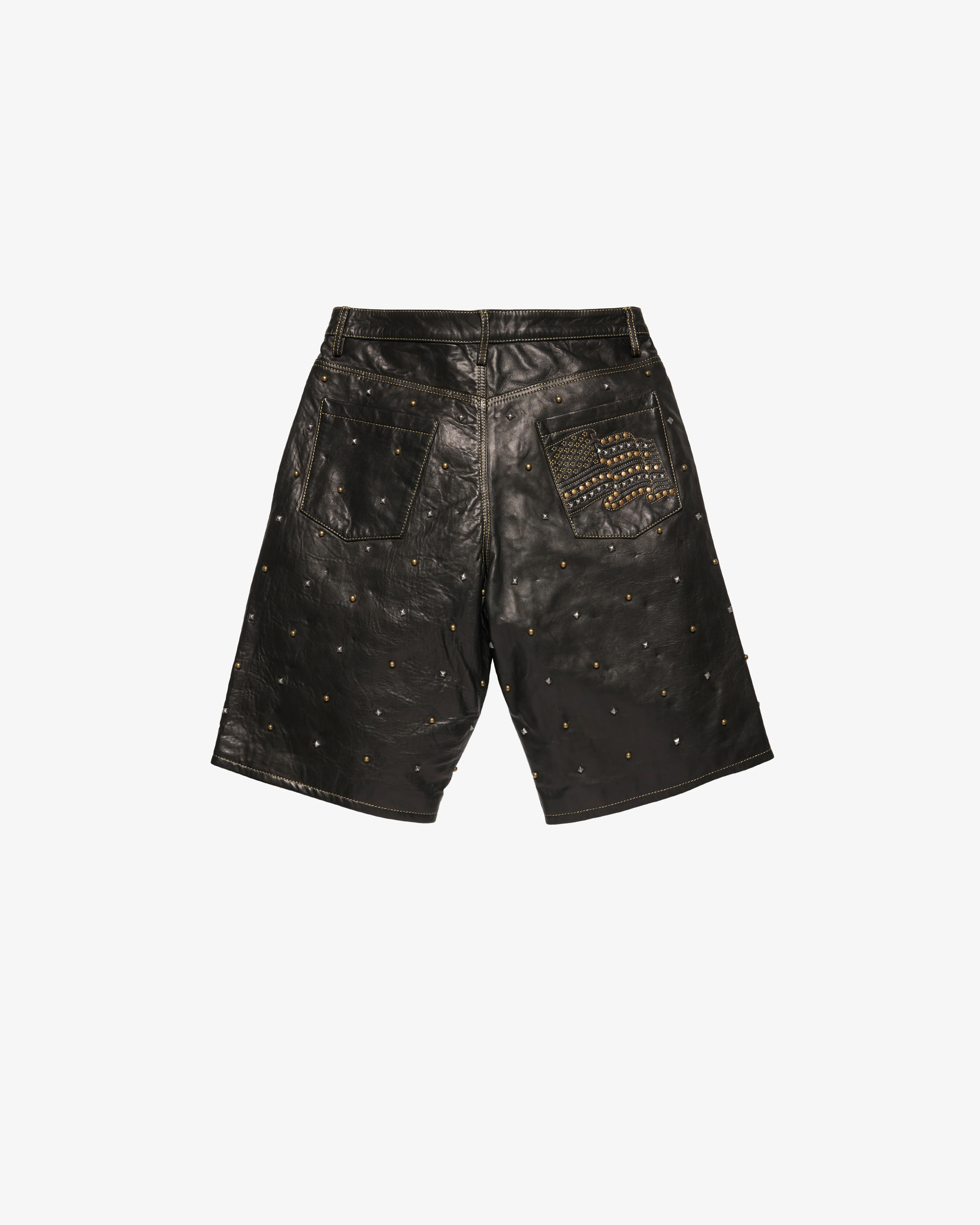 Denim Tears - Men's Lady Liberty Studded Leather Short - (Black)