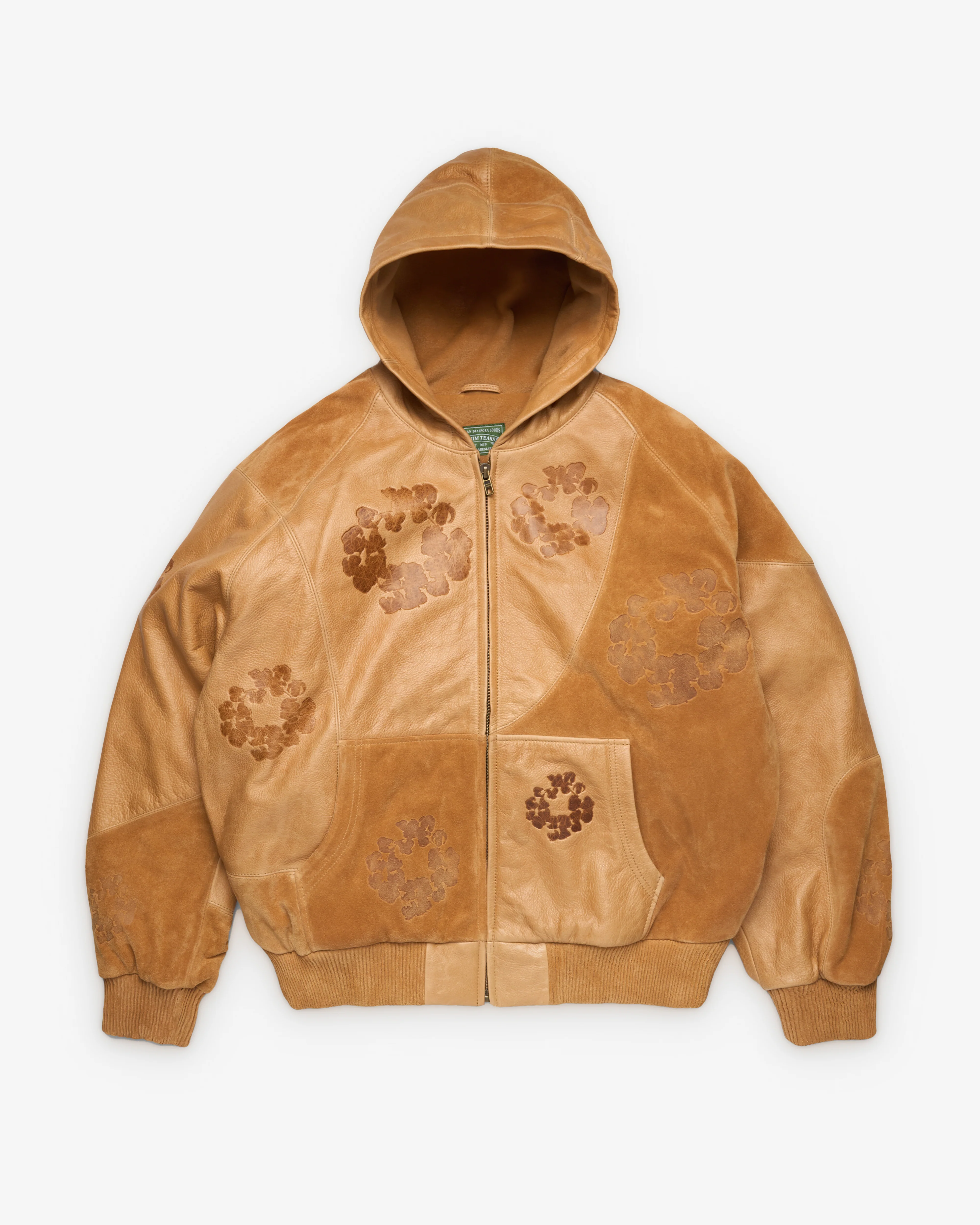 Denim Tears - Men's Leather Wreath Hoodie - (Brown)