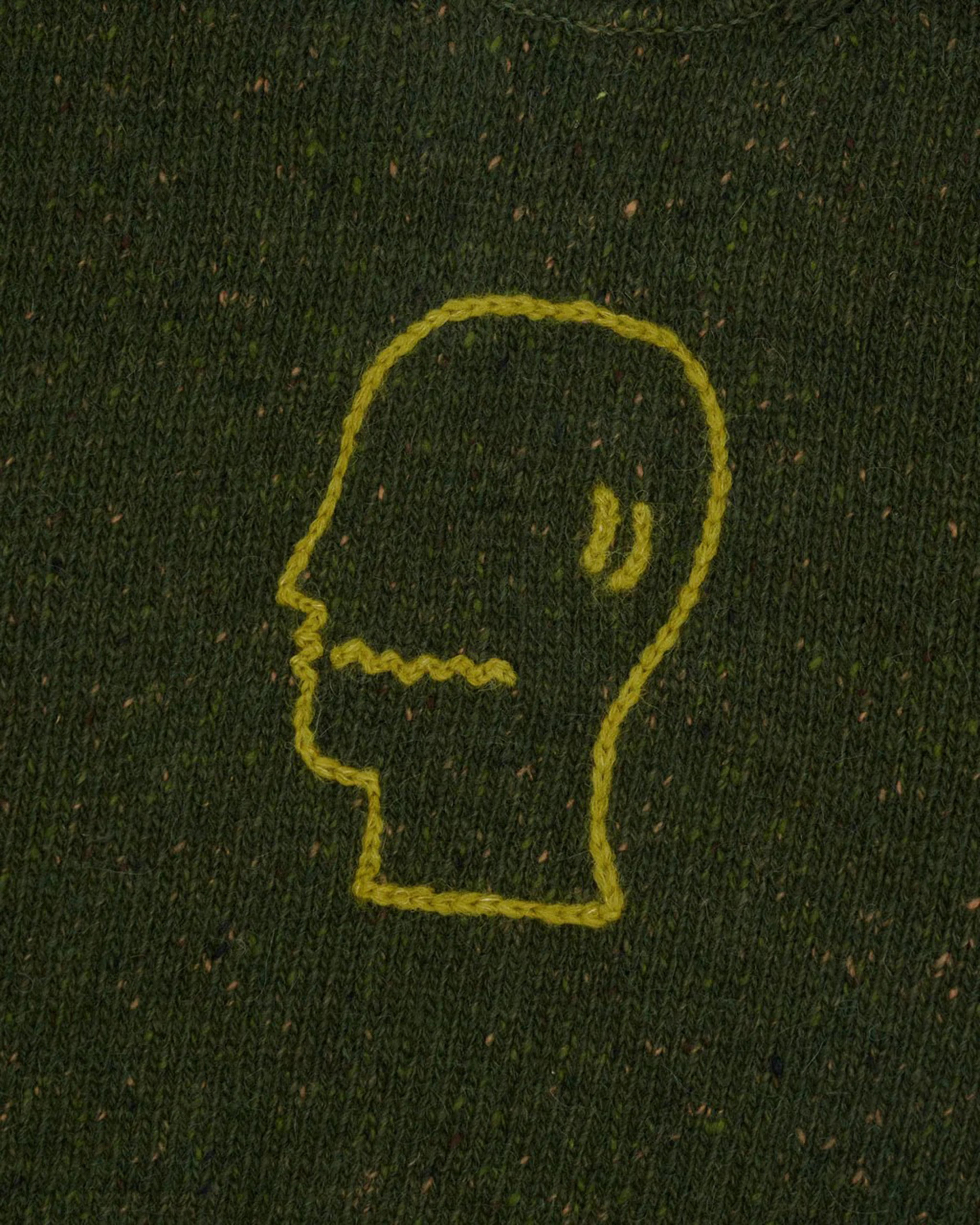 Brain Dead - Men's Logo Alpaca Crewneck Sweater - (Forest Green)