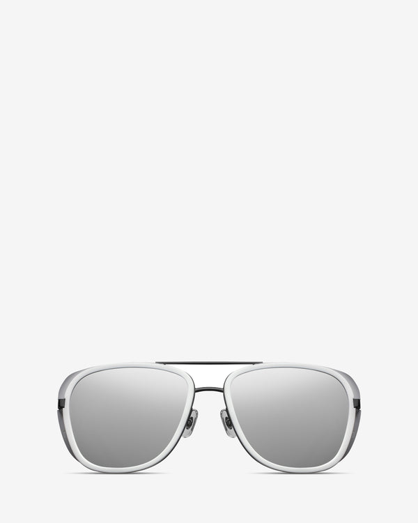 Matsuda - M3023 Silver Mirror Sunglasses - (Black/White)