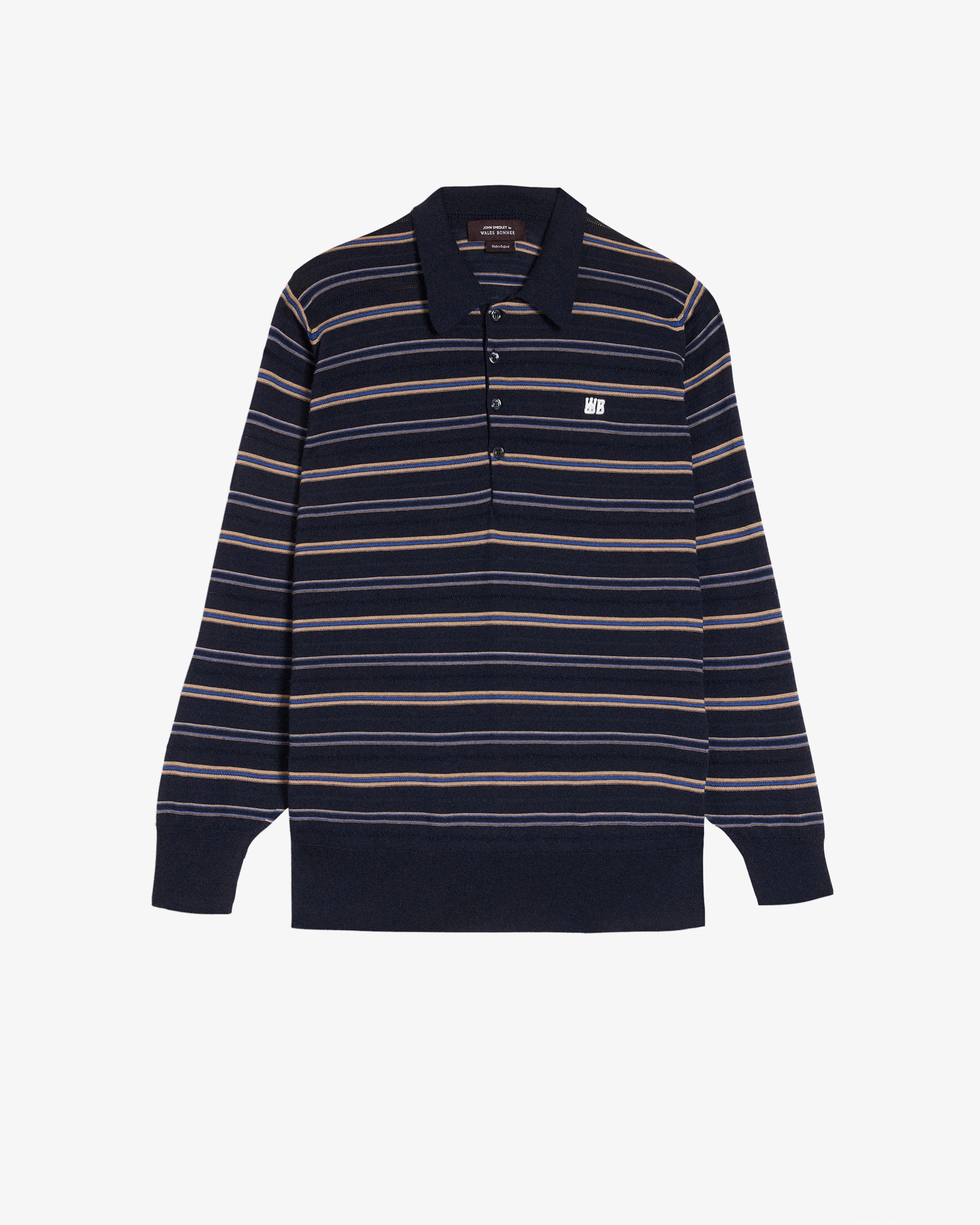 Wales Bonner - Men's John Smedley Beam Polo - (Navy)