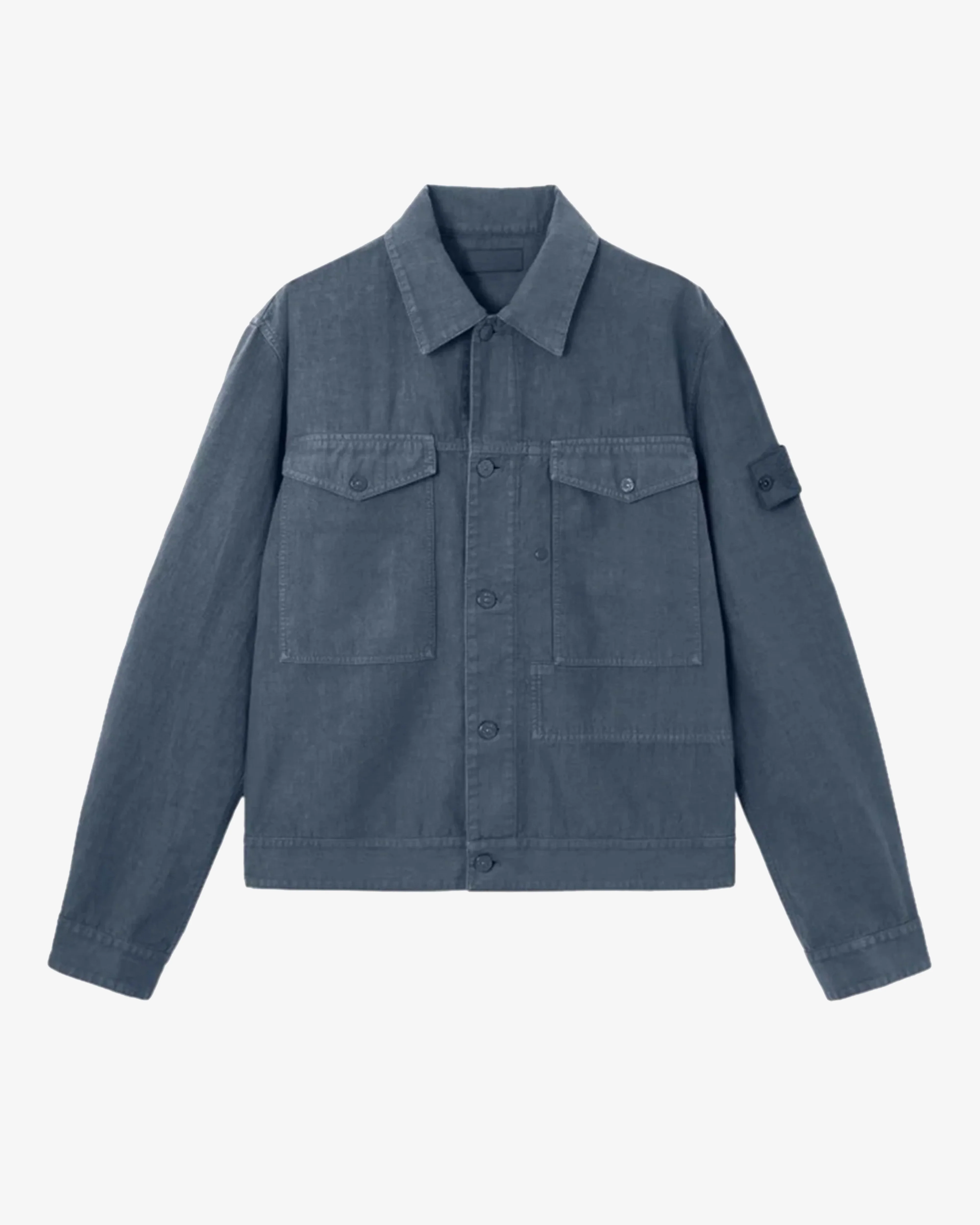 Stone Island - Men's Bonded Linen-TC_S.I. Ghost - (Slate Blue)