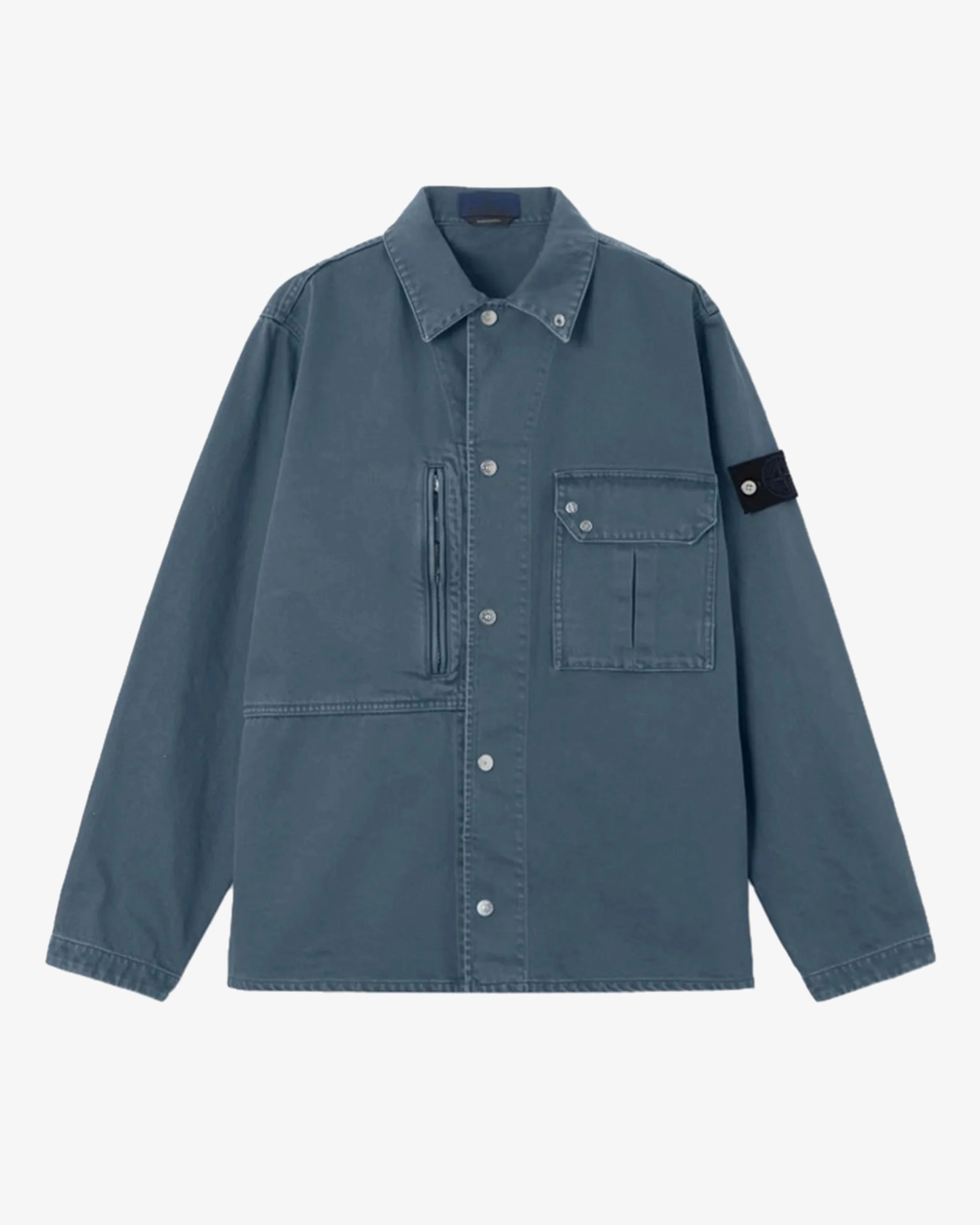 Stone Island - Men's Light Bull Denim Indigo-TC Shirt - (Indigo)
