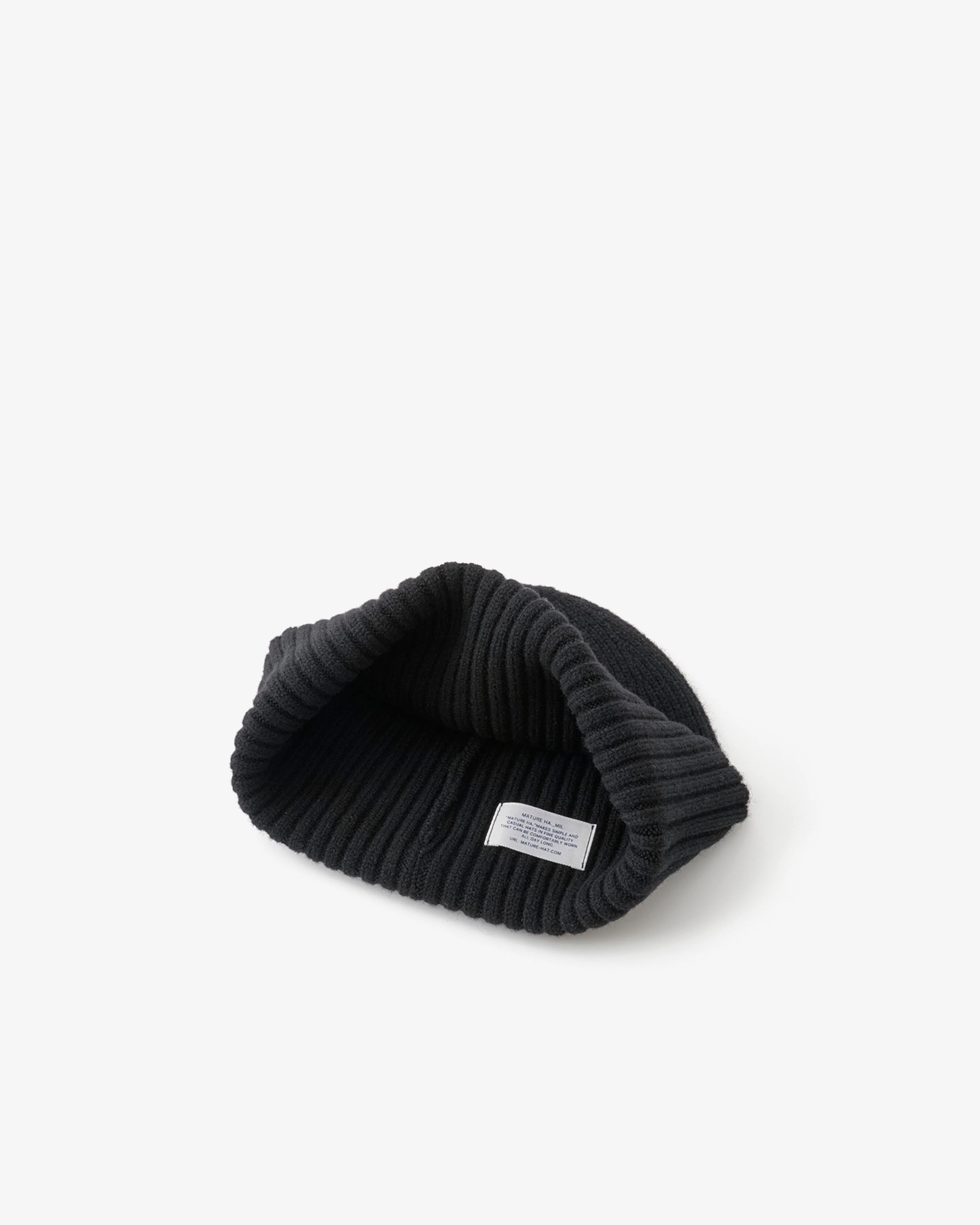 Mature Ha - Women's Long Rib Knit Cap - (Black)
