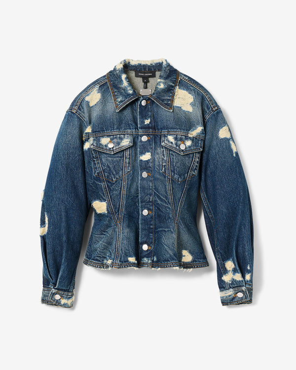 Marc Jacobs - Women
s The Rip And Repair Fluted Denim Jacket - (Punk Indigo)