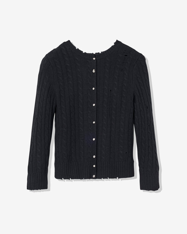 Marc Jacobs - Women
s The Shrunken Cashmere Cable Cardigan - (Black)