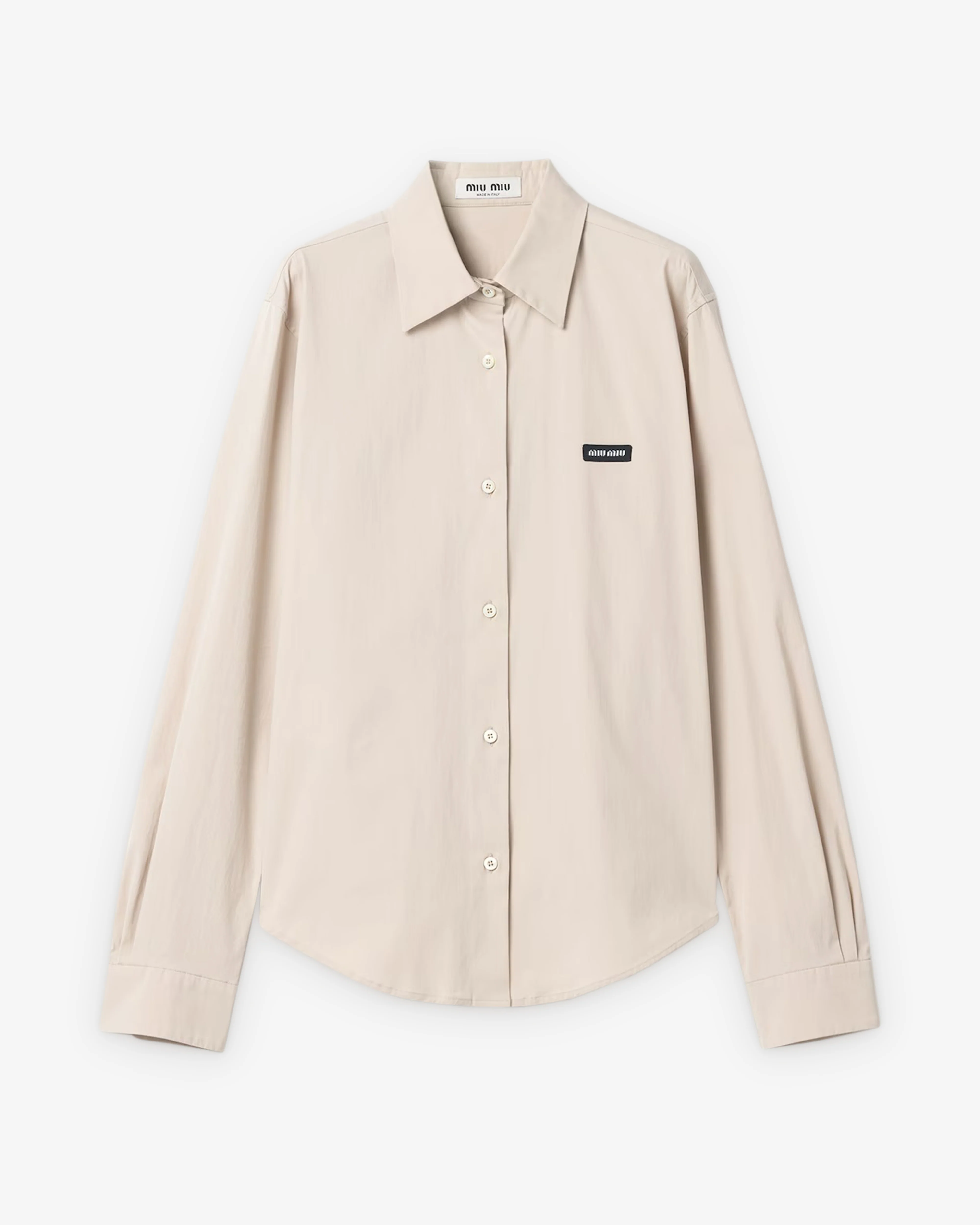 Miu Miu - Women's Stretch Poplin Shirt - (Limestone)