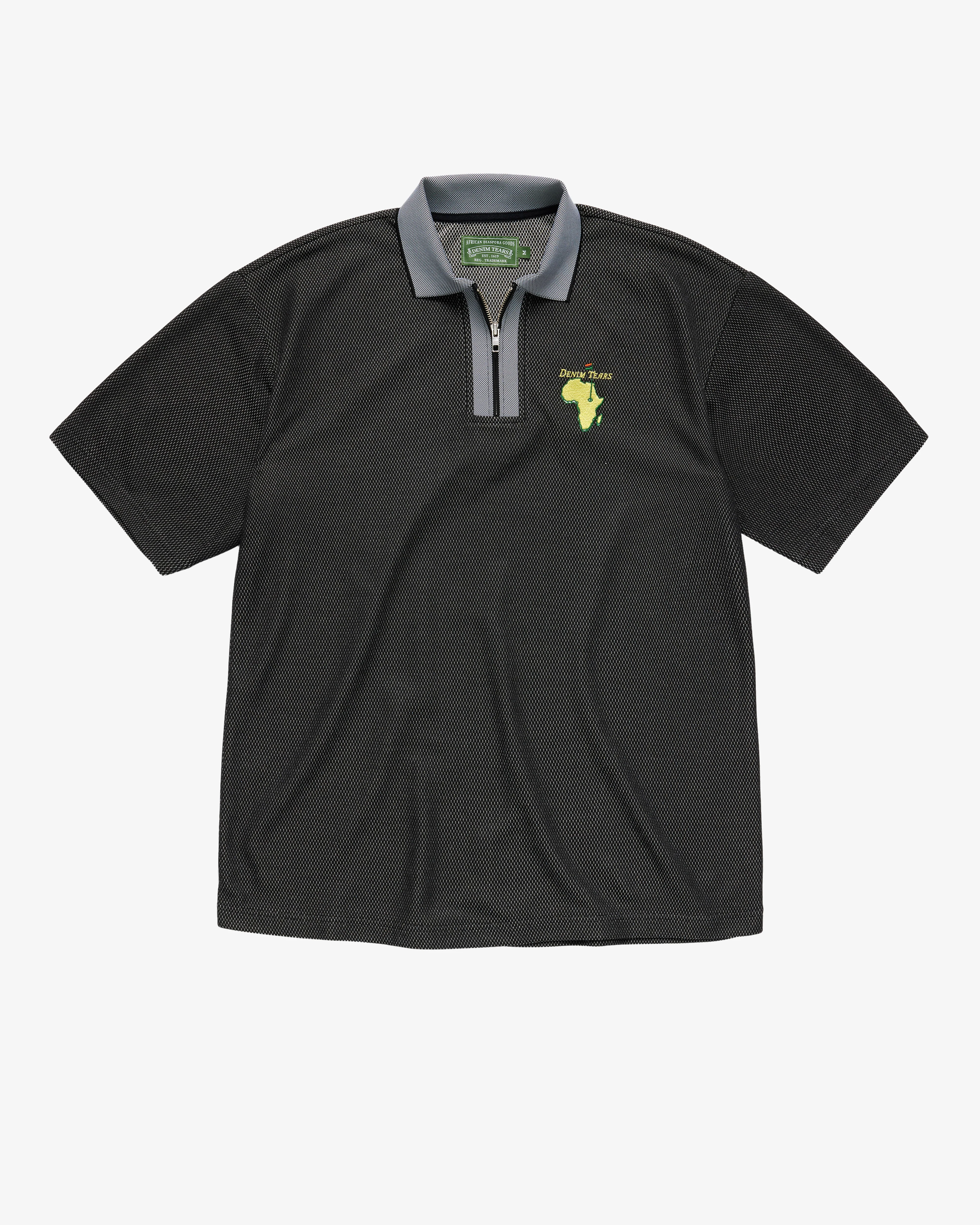 Denim Tears - Men's Masters Metallic Quarter-Zip Polo - (Metallic)