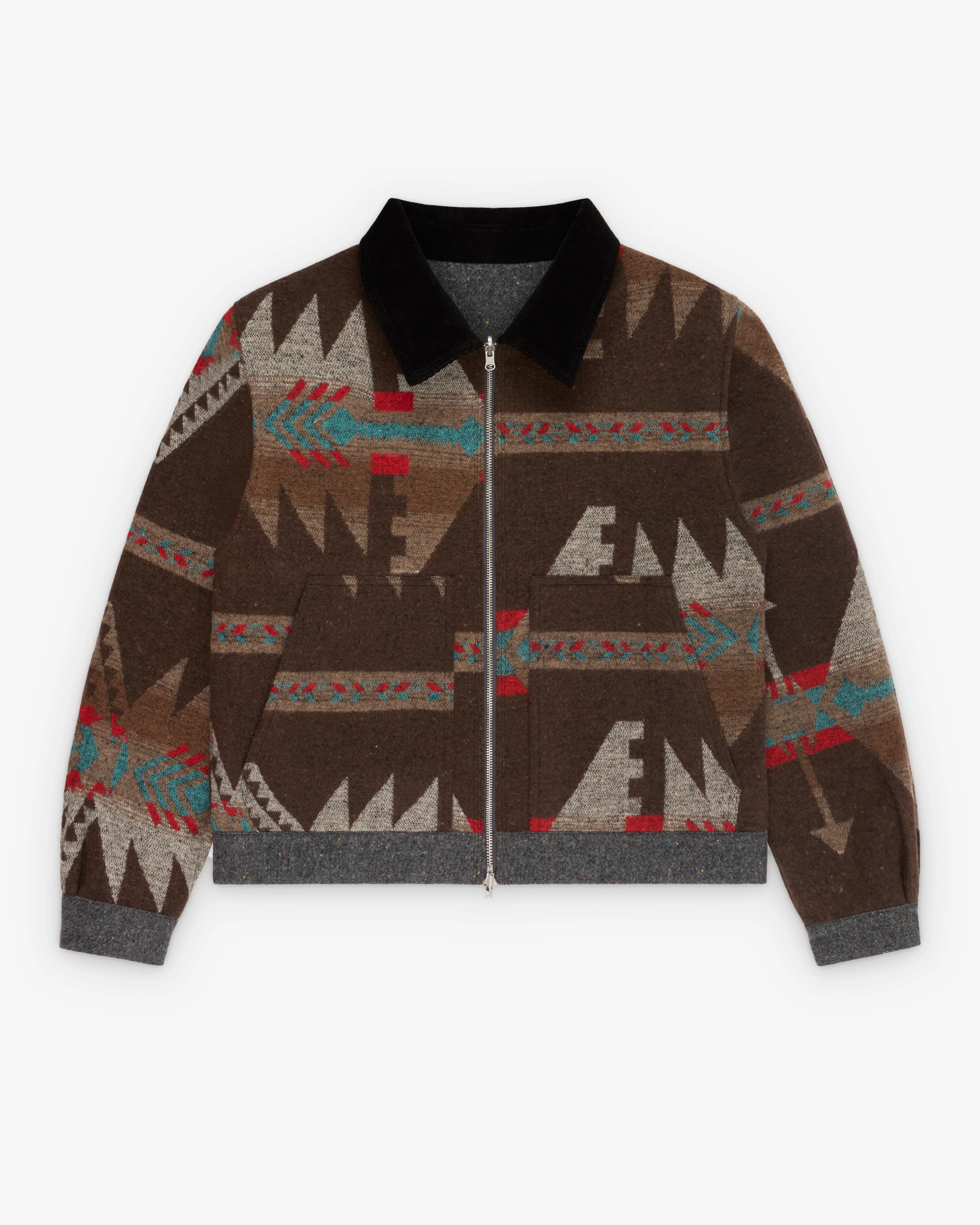 Fugazi - Men's Reversible Moving Blanket Jacket - (Grey)
