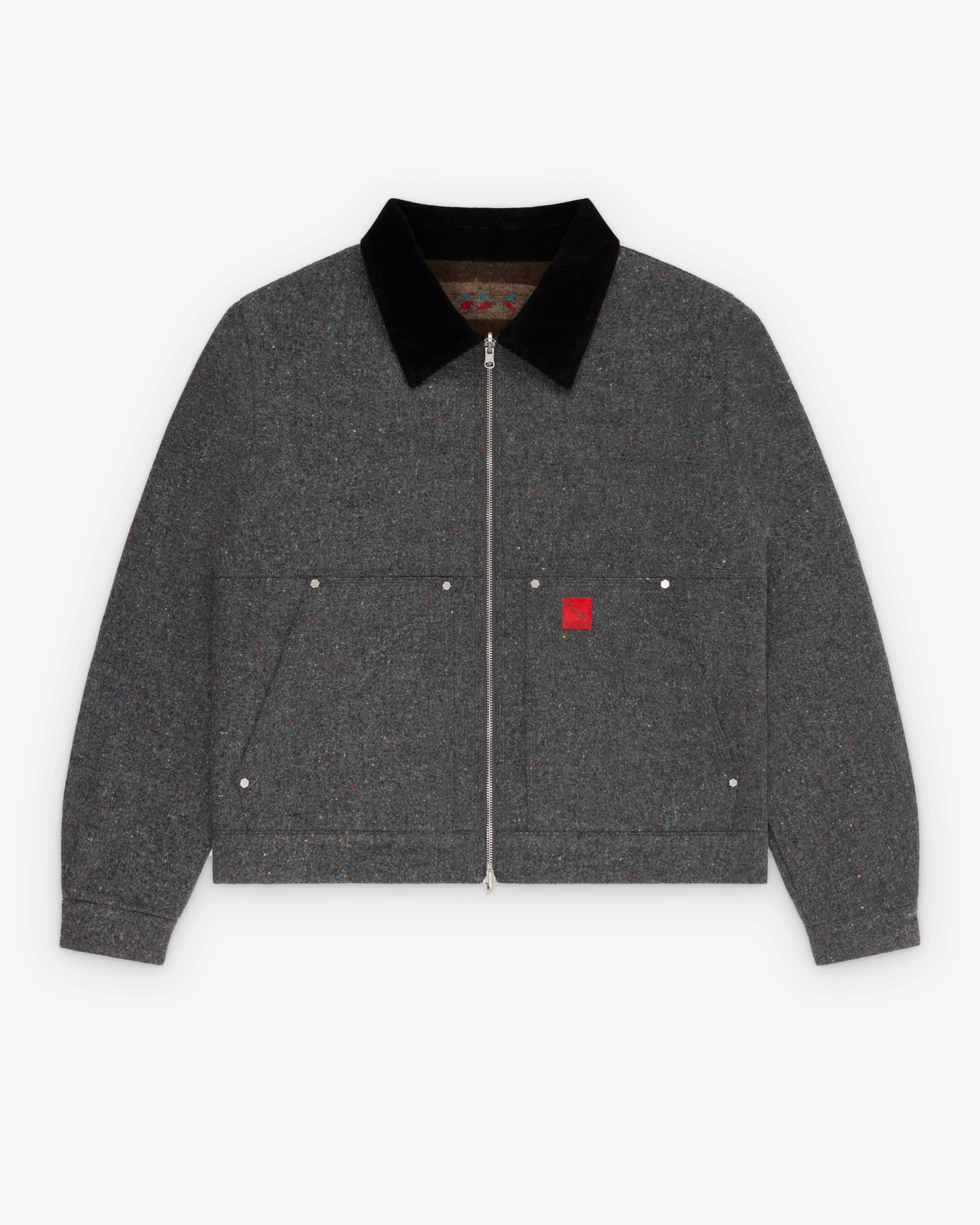 Fugazi - Men's Reversible Moving Blanket Jacket - (Grey)