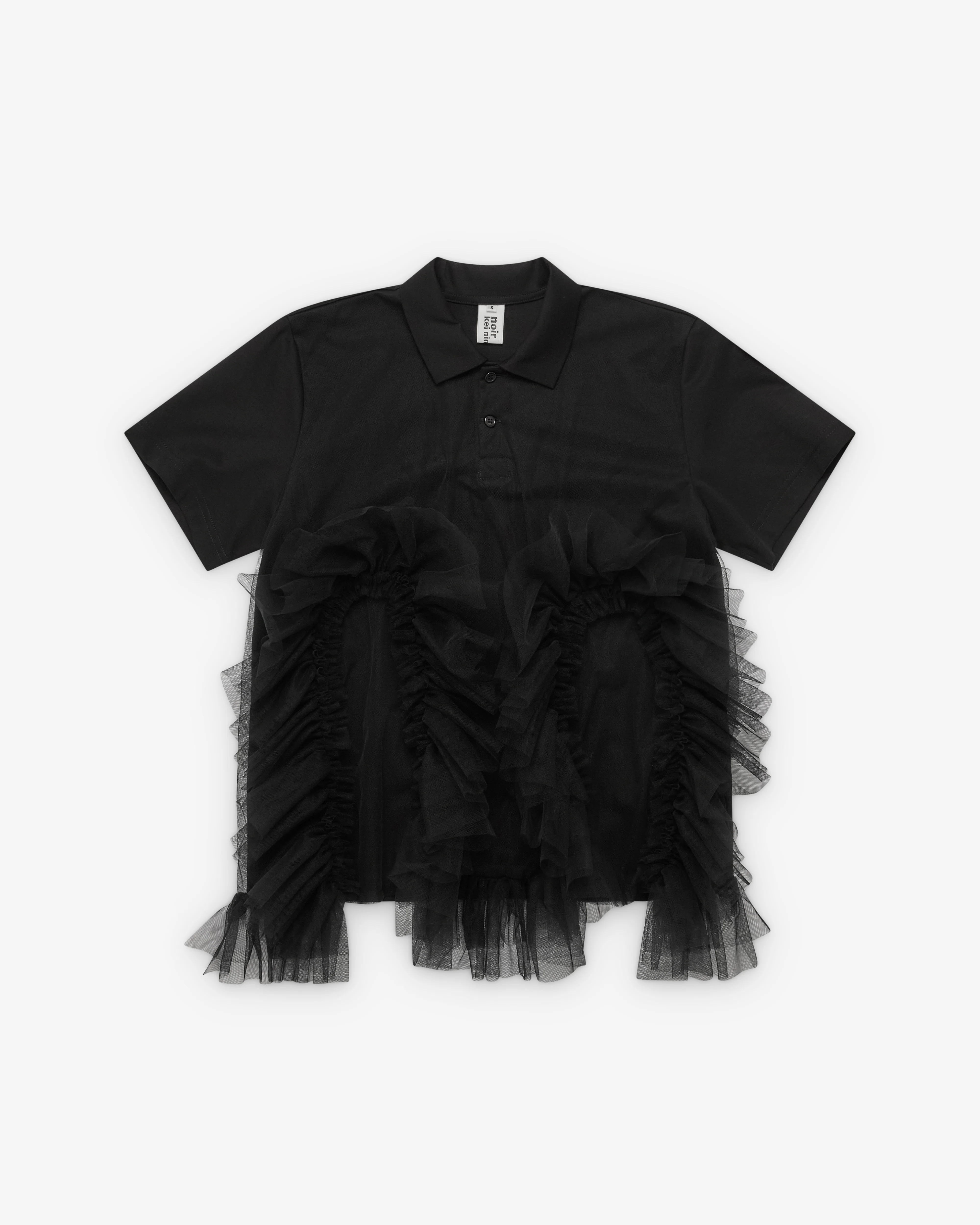 Noir Kei Ninomiya - Women's Tulle Polo Shirt - (Black)