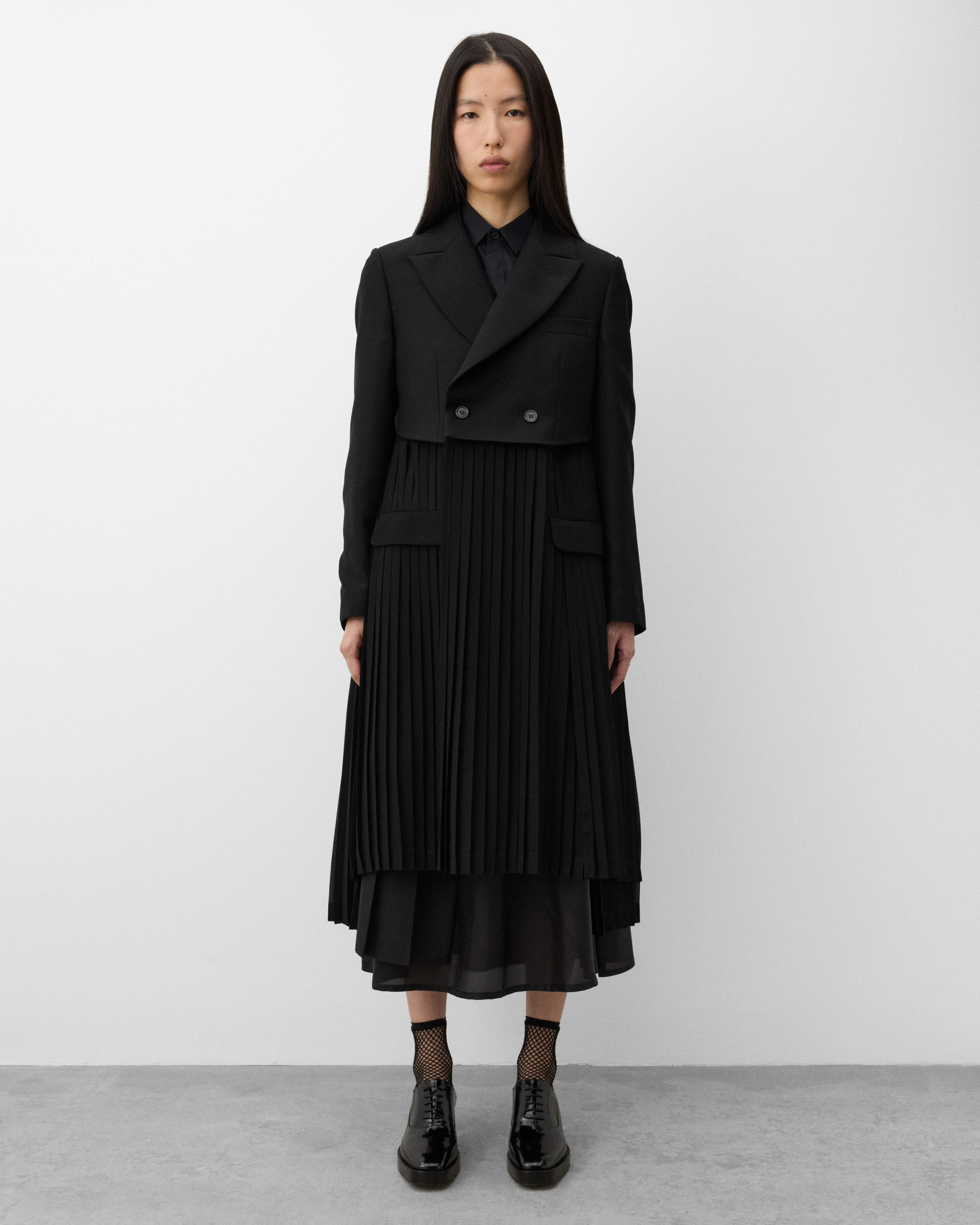 Noir Kei Ninomiya - Women's Pleated Blazer Coat - (Black)