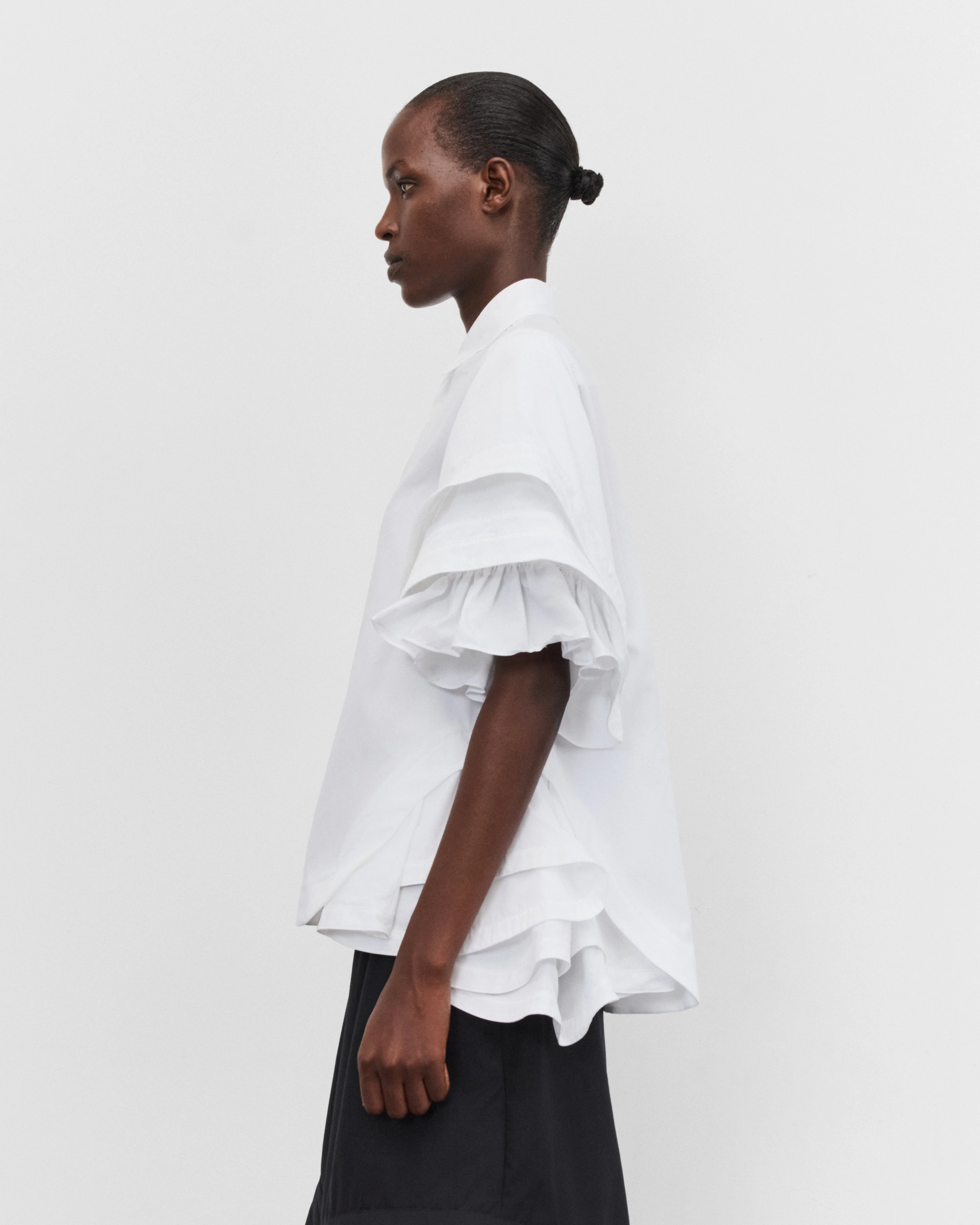 Noir Kei Ninomiya - Women's Peplum Hem Blouse - (White)