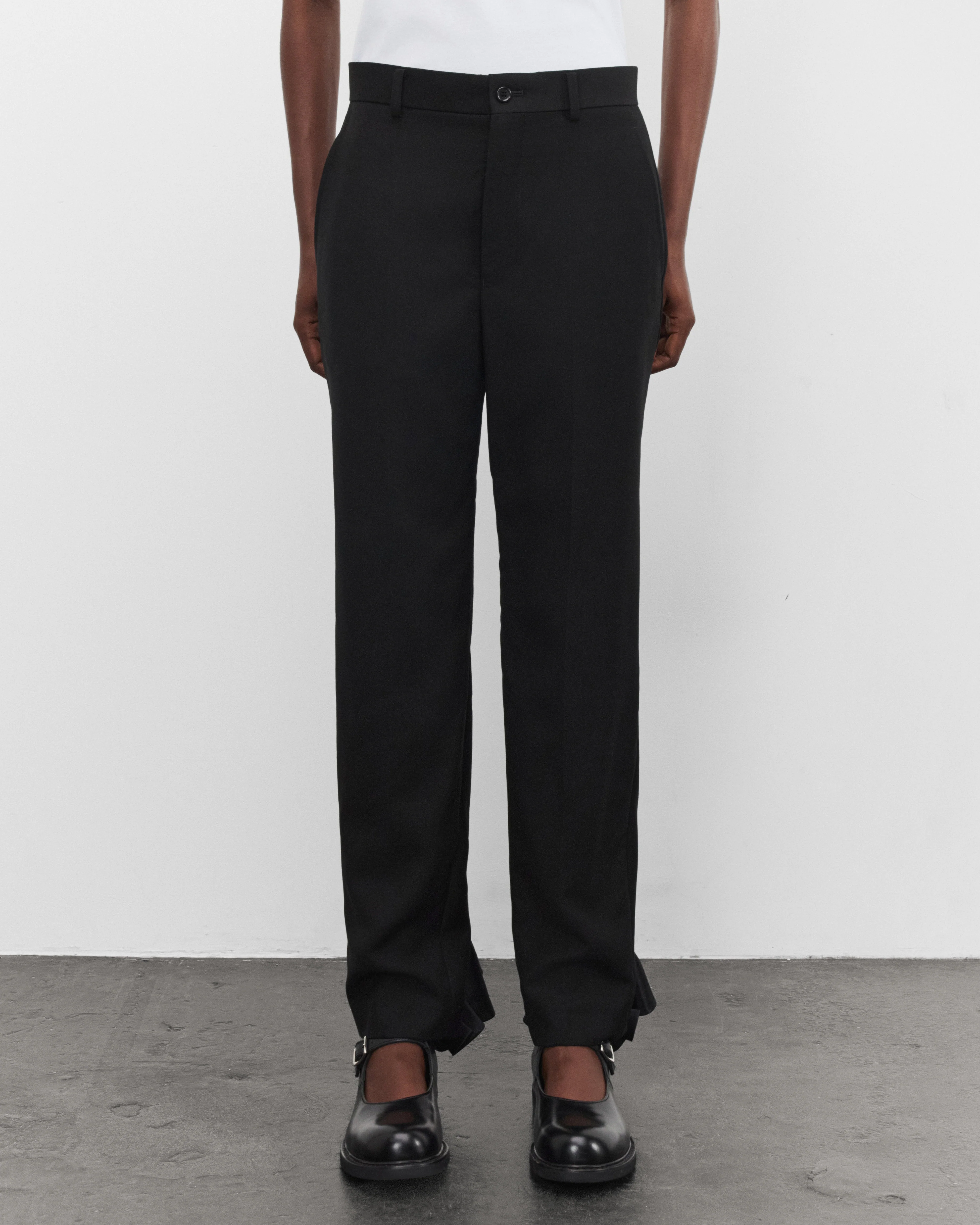 Noir Kei Ninomiya - Women's Zip Ruffle Trousers - (Black)