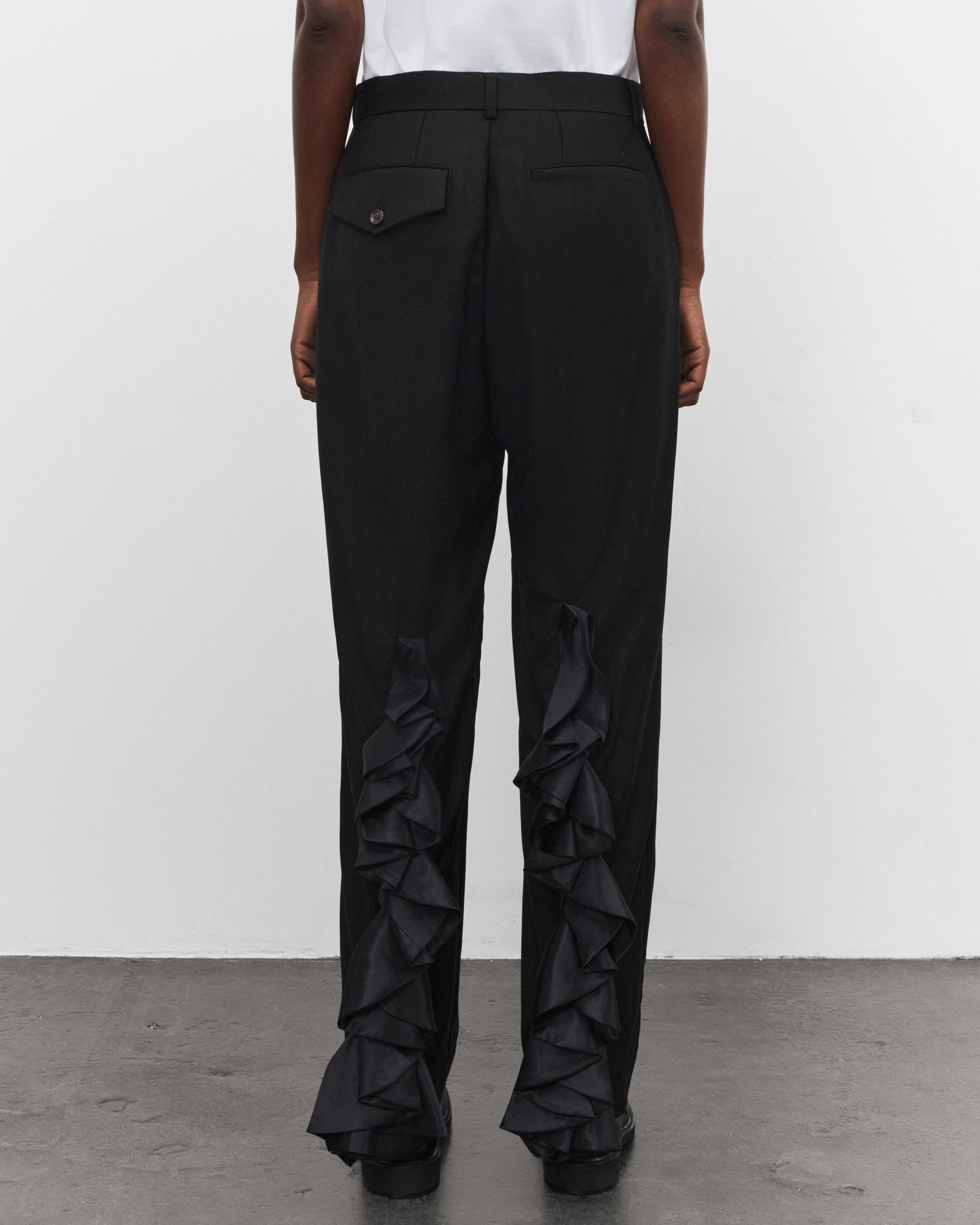 Noir Kei Ninomiya - Women's Zip Ruffle Trousers - (Black)