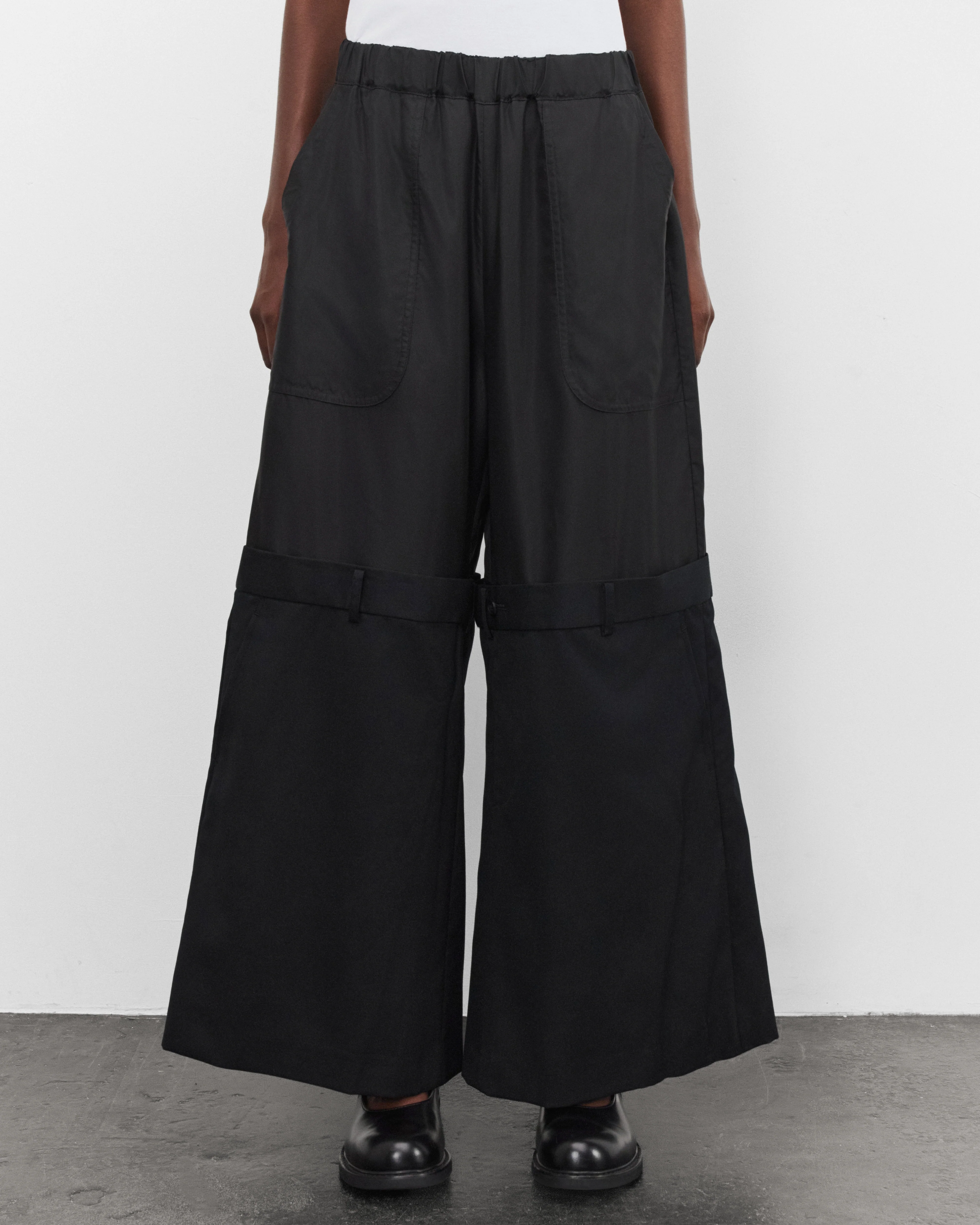 Noir Kei Ninomiya - Women's Double Layer Trousers - (Black)