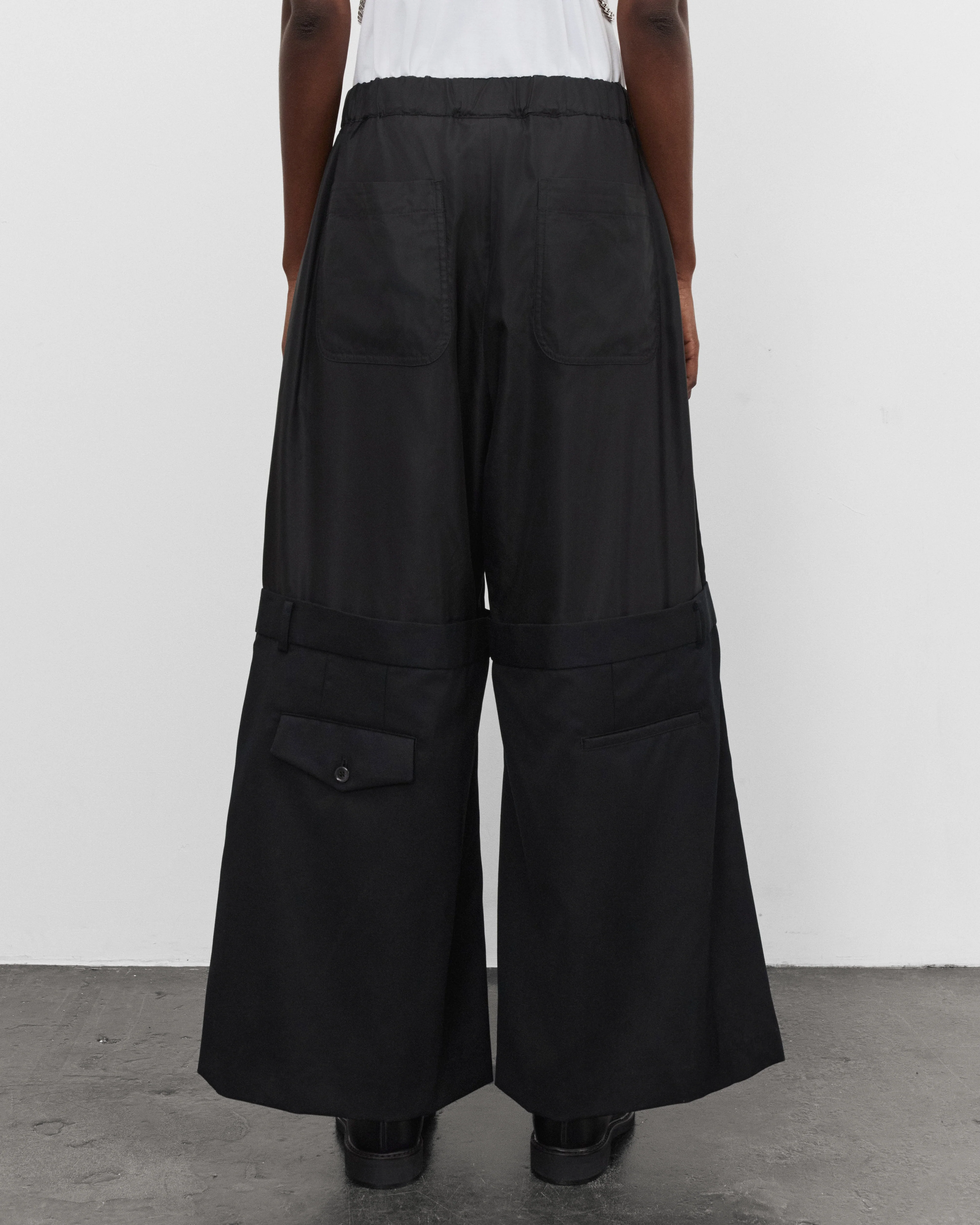 Noir Kei Ninomiya - Women's Double Layer Trousers - (Black)