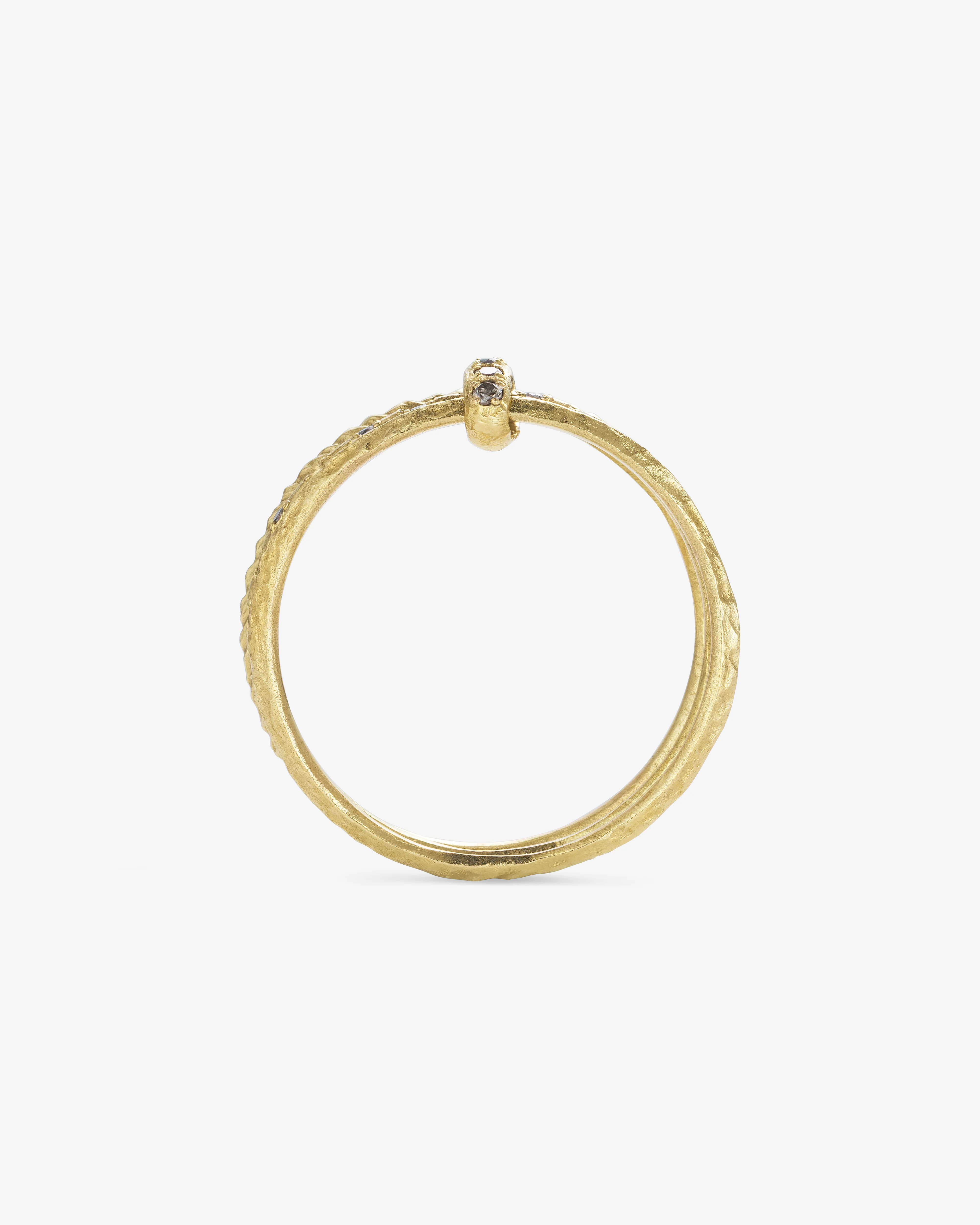Noguchi Bijoux - Women's Rings with Brown Diamonds - (Yellow Gold)