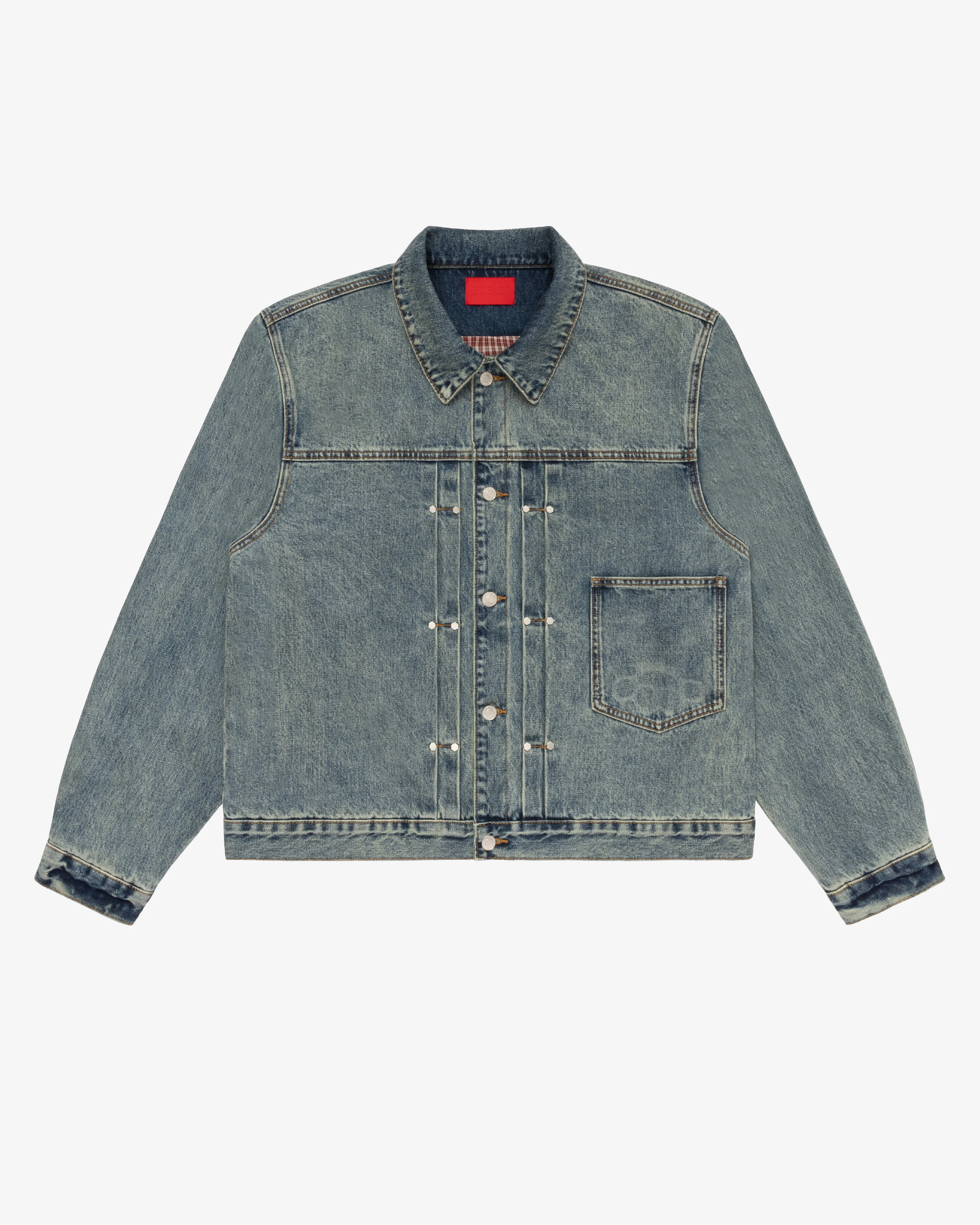 Fugazi - Men's Novelty Denim Jacket - (Mud Wash)