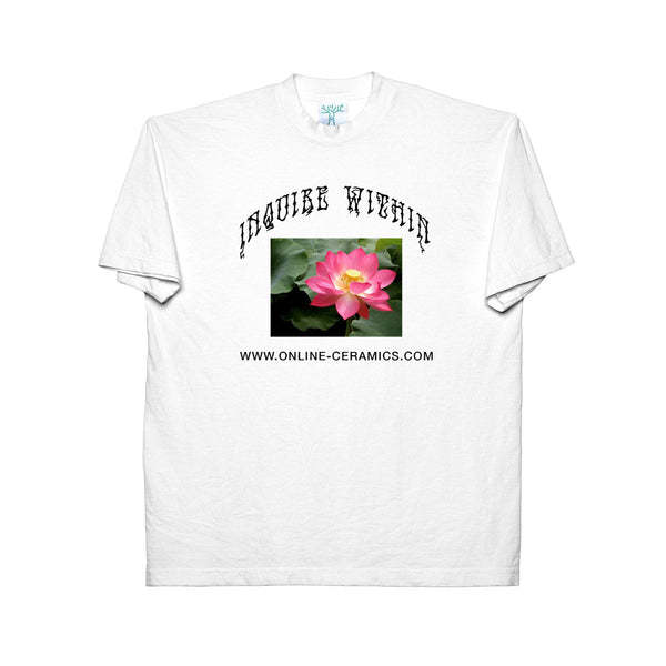 Online Ceramics - Men
s Inquire Within T-Shirt - (White)