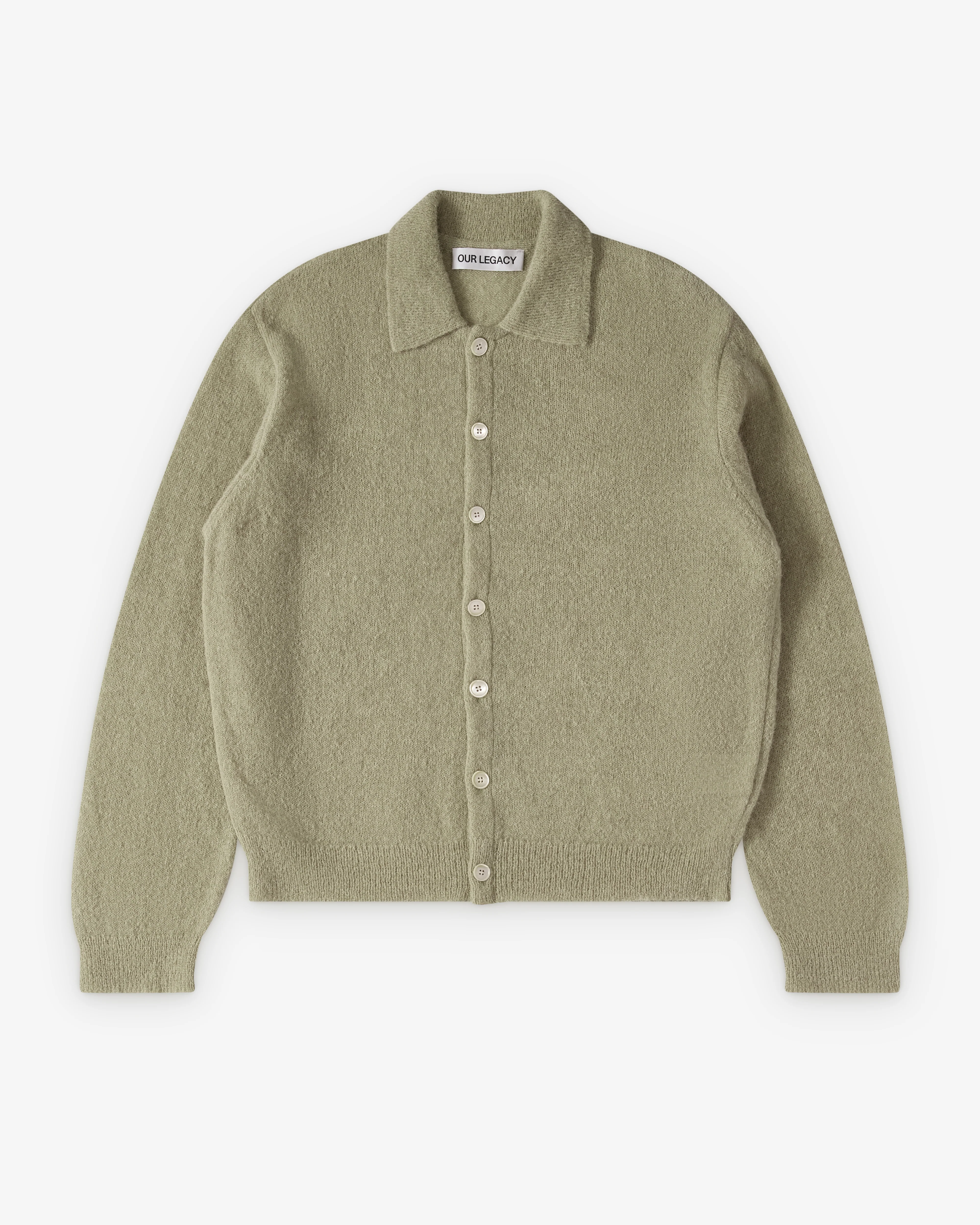 Our Legacy - Men's Evening Polo - (Soft Sage Fuzzy Alpaca)