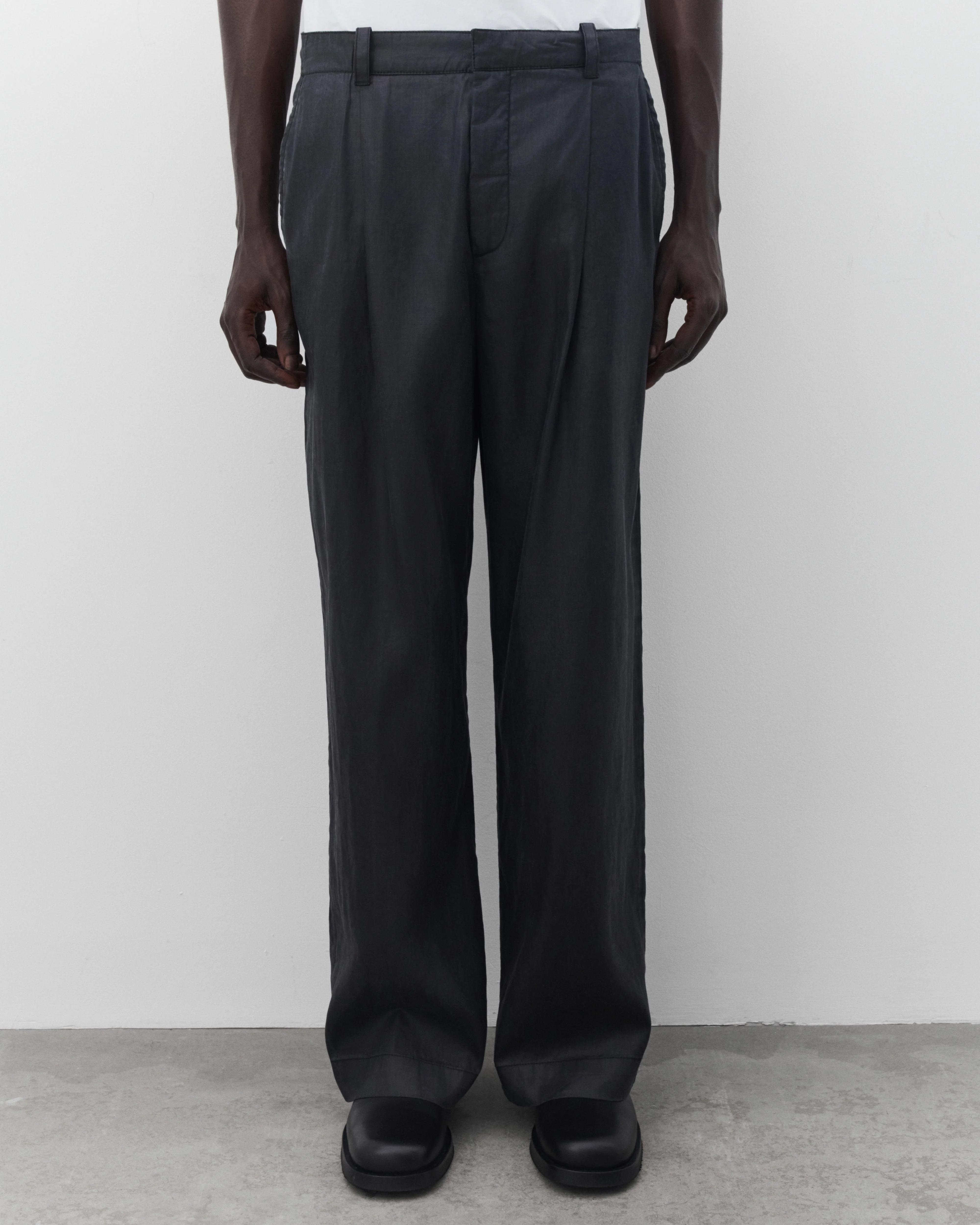 Our Legacy - Men's Still Chino - (Lacquer Black Mirror Tencel)