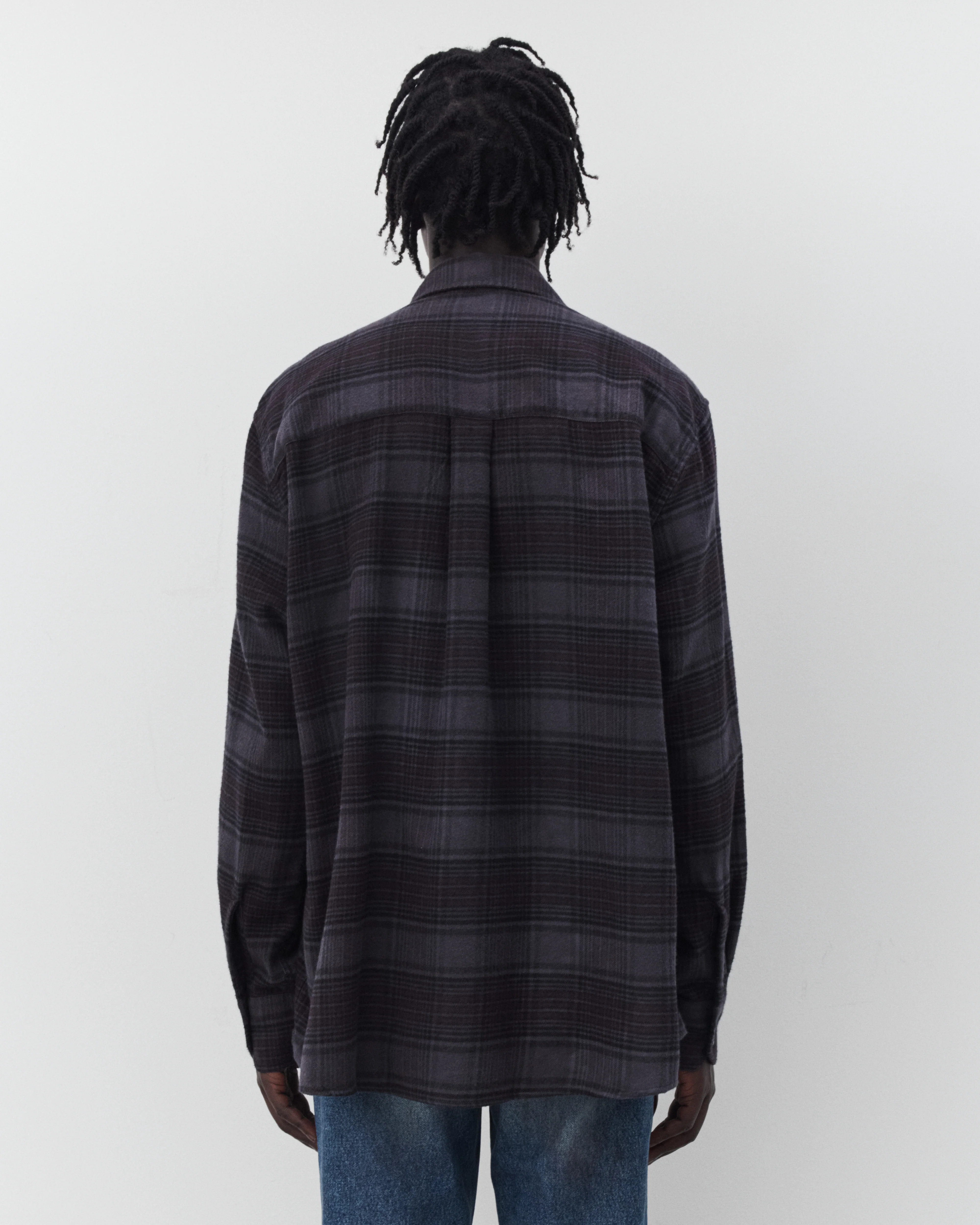 Our Legacy - Men's Above Shirt - (Faded Nocturne Check Flannel)
