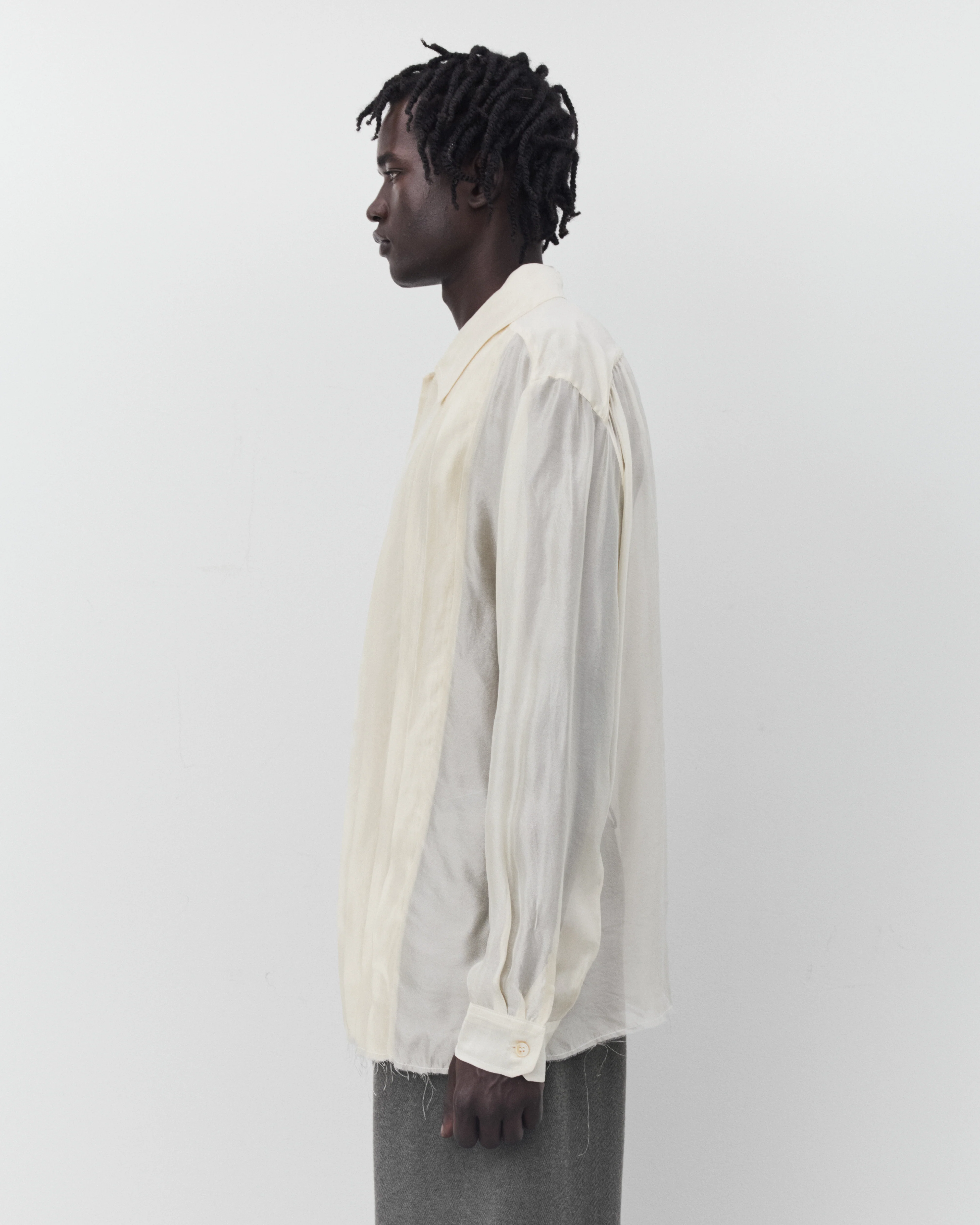 Our Legacy - Men's Tuxedo Every Shirt - (Moonlit Pearl Shimmer Gauze)